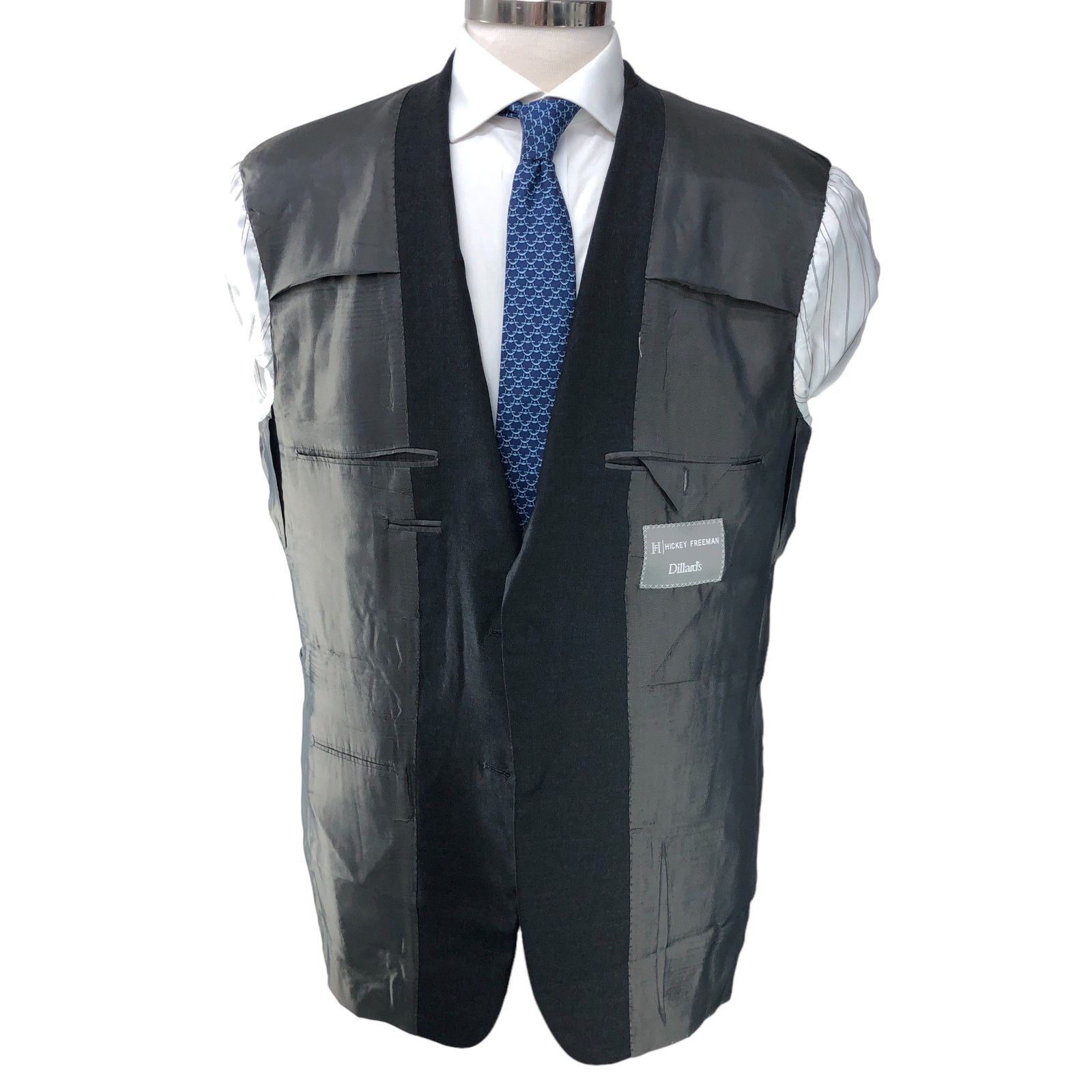 Hickey Freeman Hickey Freeman Mens 42R Sport Coat Legacy Fit Gray 2 Button Size 42R - 15 Thumbnail