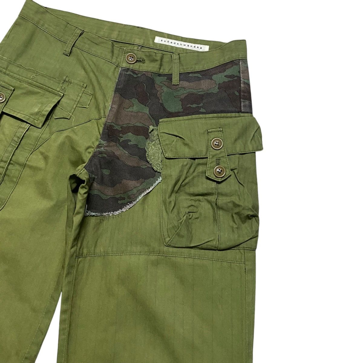 Issey Miyake Vintage Sunaokuwahara Military Patchwork Combat Pants Size 30" / US 8 / IT 44 - 5 Thumbnail