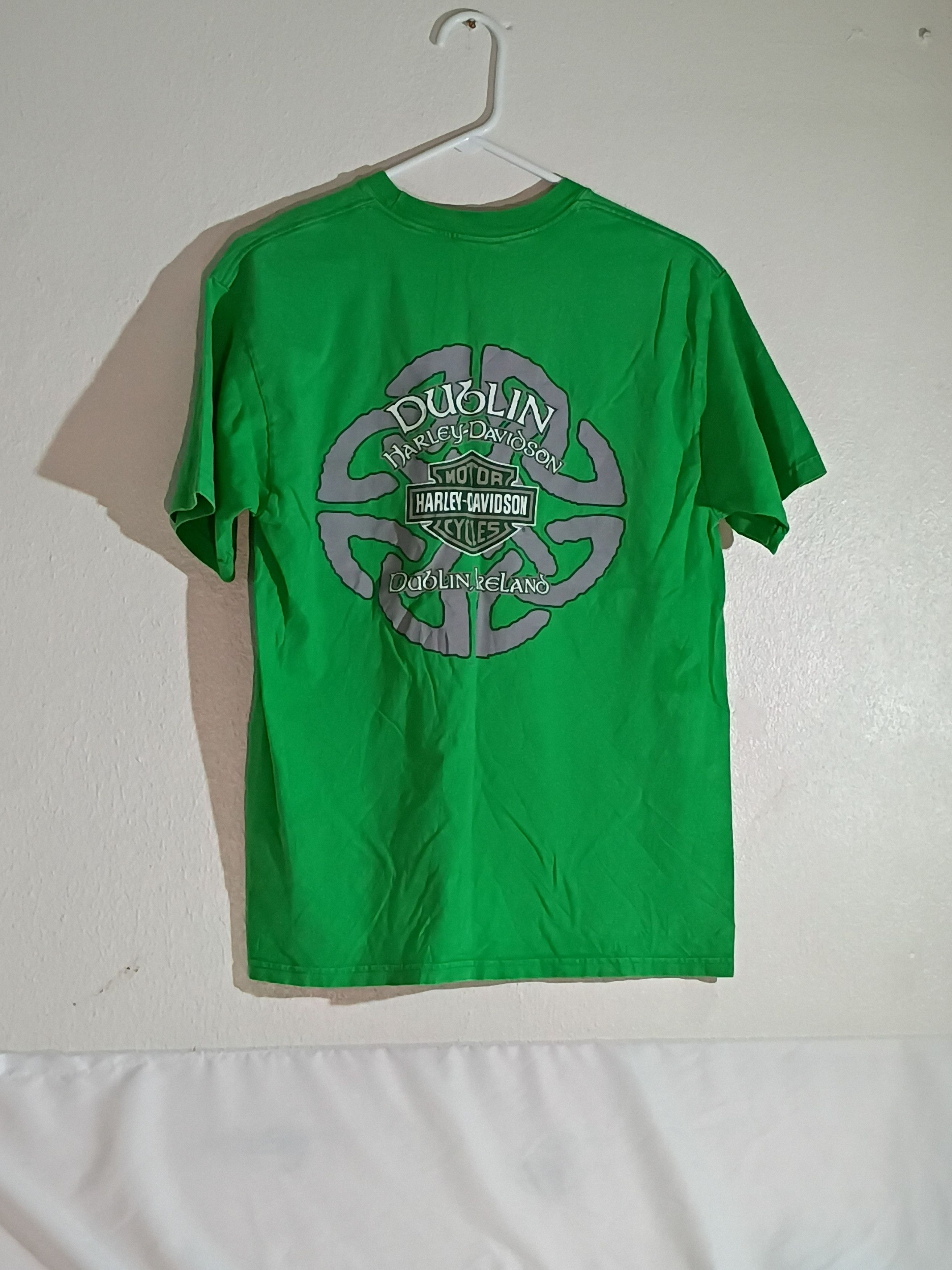 Harley Davidson Men's Vintage Harley Davidson, Got Lucky Dublin, Ireland Size US M / EU 48-50 / 2 - 2 Thumbnail