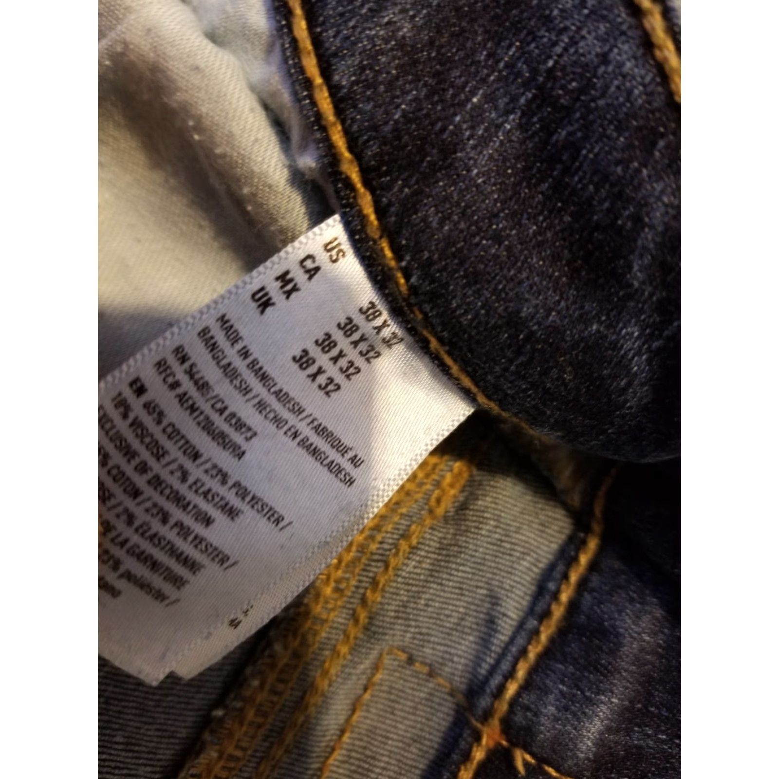 American Eagle Outfitters Mens American Eagle Outfitters Jeans 38x32 Straight Classic Denim Pants Blue Cotton 5-Pocket Logo Regular Denim Rise Mid Inseam 32 Mens Jeans Size US 38 / EU 54 - 6 Thumbnail