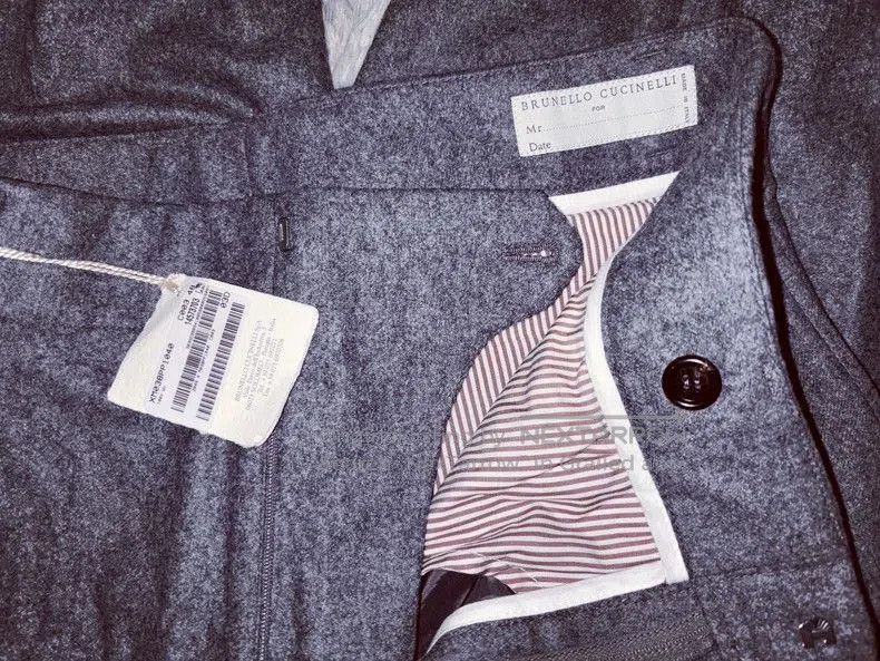Brunello Cucinelli Brunello Cucinelli Gray Wool Flannel Trousers. Size US 30 / EU 46 - 4 Thumbnail