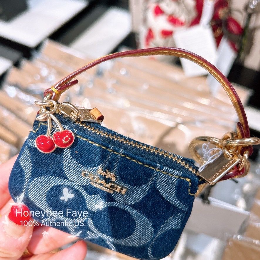 Coach Mini Nolita Bag Charm In Signature Denim CZ085 Size ONE SIZE - 1 Thumbnail