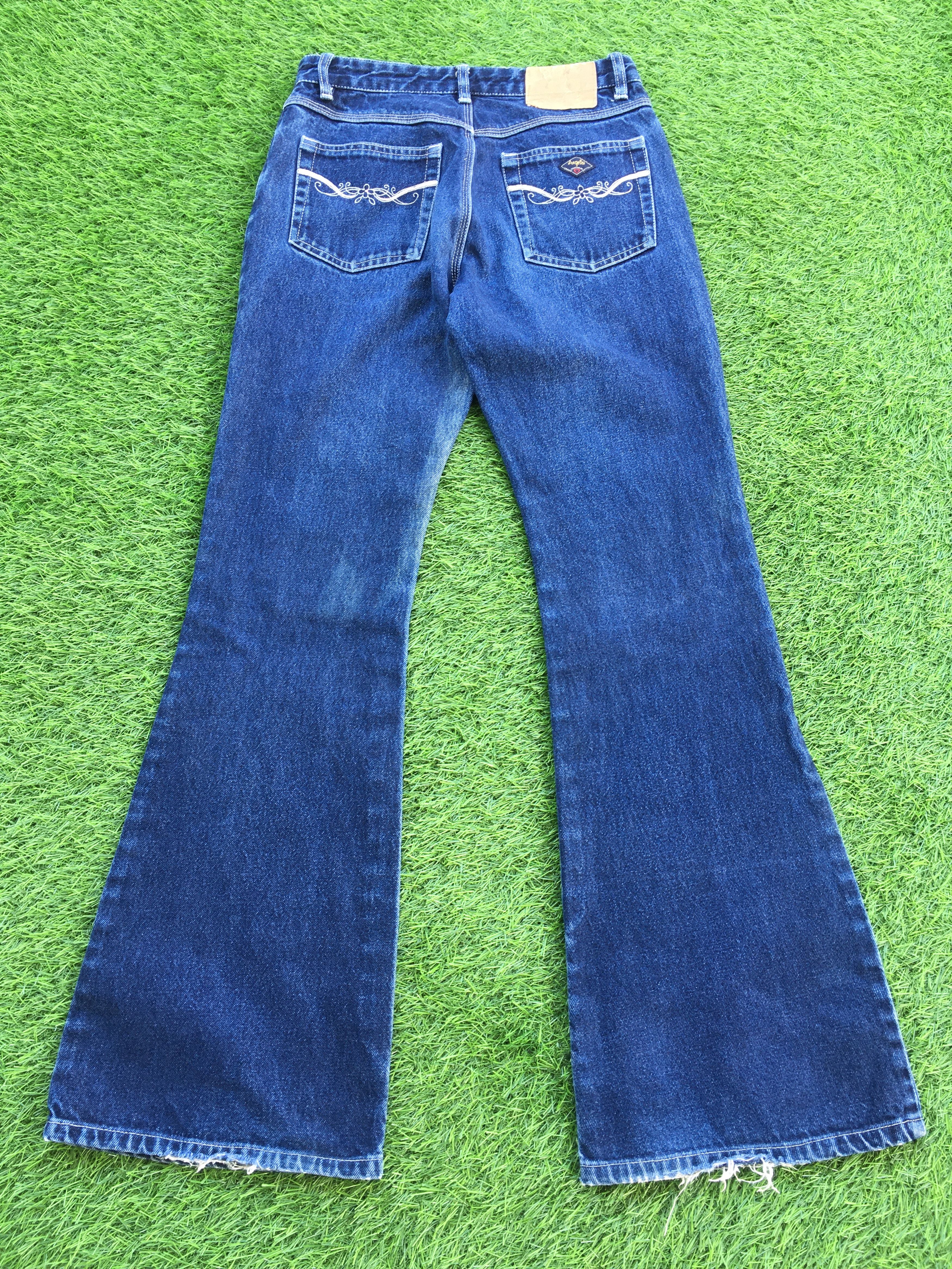 Designer × Jean Angels Jeanswear Low Rise Flare Jeans D-944 Size 25" / US 0 / IT 36 - 2 Thumbnail