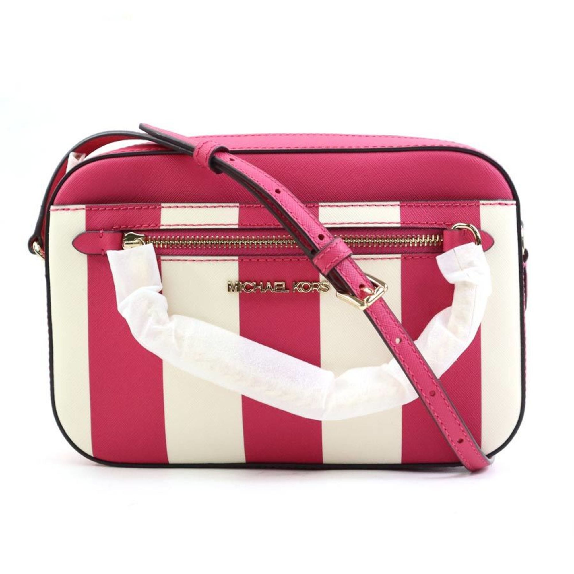 Michael Kors Michael Kors Shoulder Bag Leather Pink x White Women's r10407k Size ONE SIZE - 1 Thumbnail