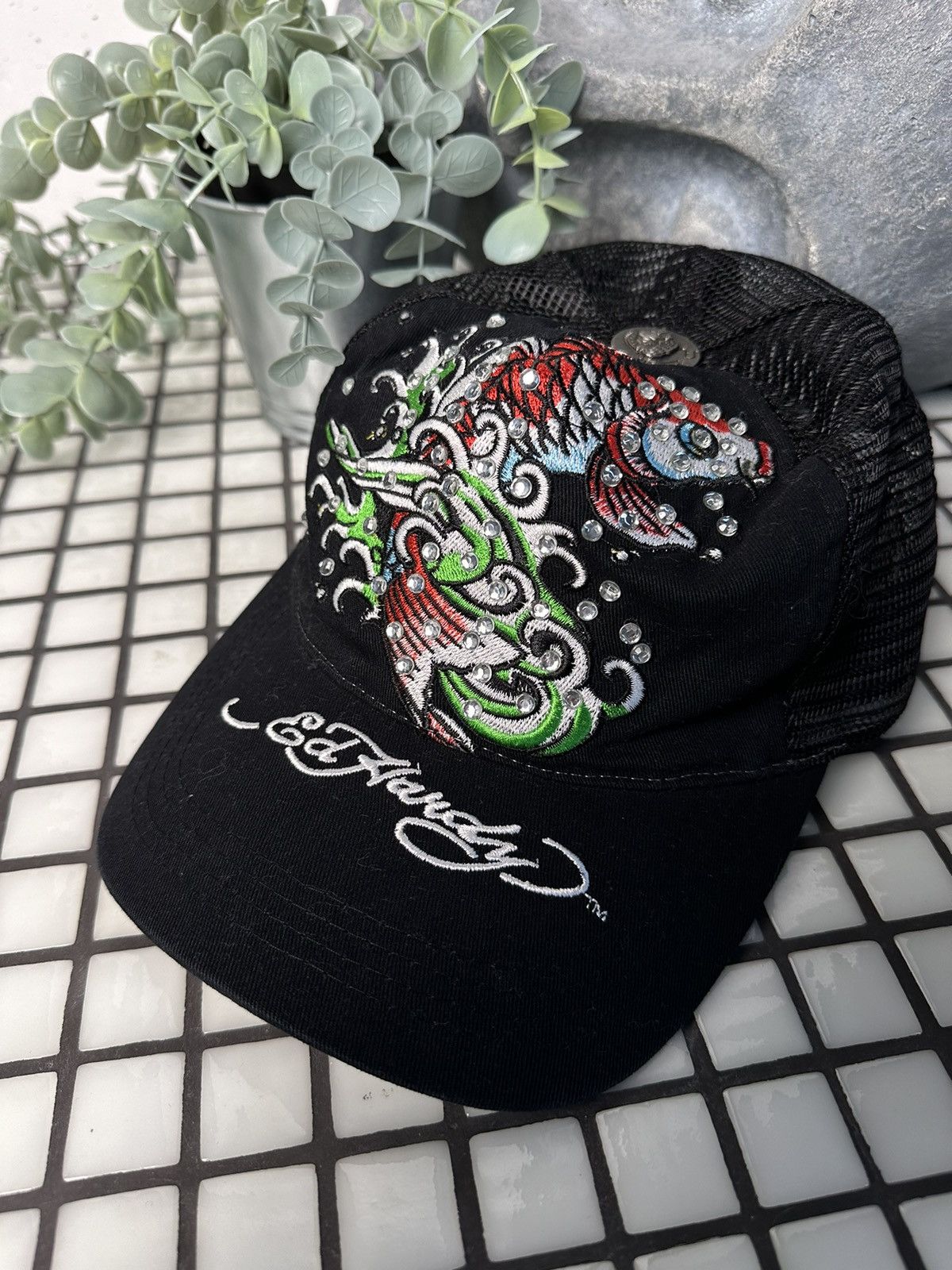 Ed Hardy × Vintage Vintage cap ed hardy y2k Size ONE SIZE - 2 Thumbnail