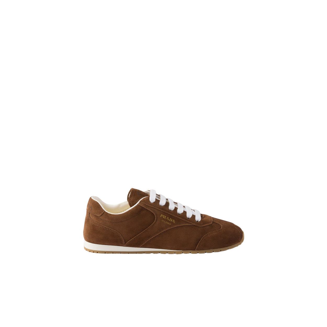 Prada PRADA $995 Cocoa Brown Suede Sneakers New And Authentic (Wom Size US 8 / IT 38 - 2 Thumbnail