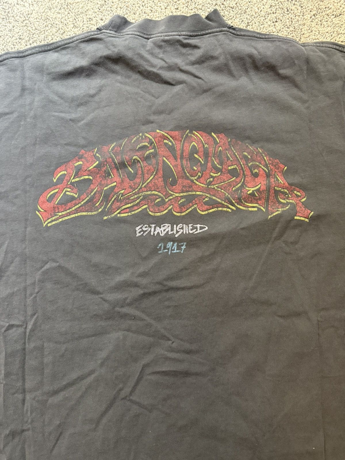 Balenciaga BLACK OFFSHORE T-SHIRT Size US S / EU 44-46 / 1 - 4 Thumbnail