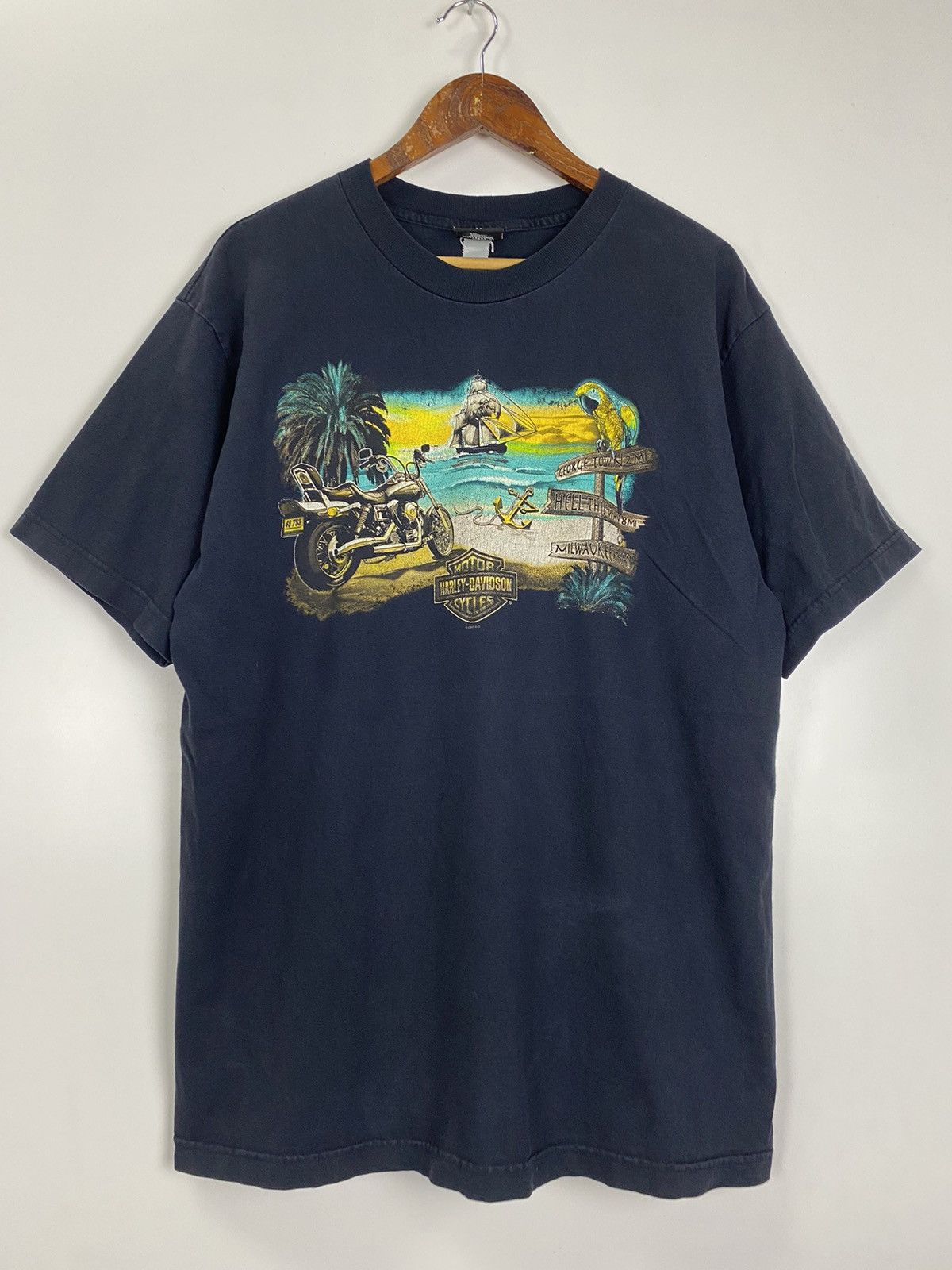 Harley Davidson Vintage 90s Harley Davidson T-shirt Size US XL / EU 56 / 4 - 3 Thumbnail