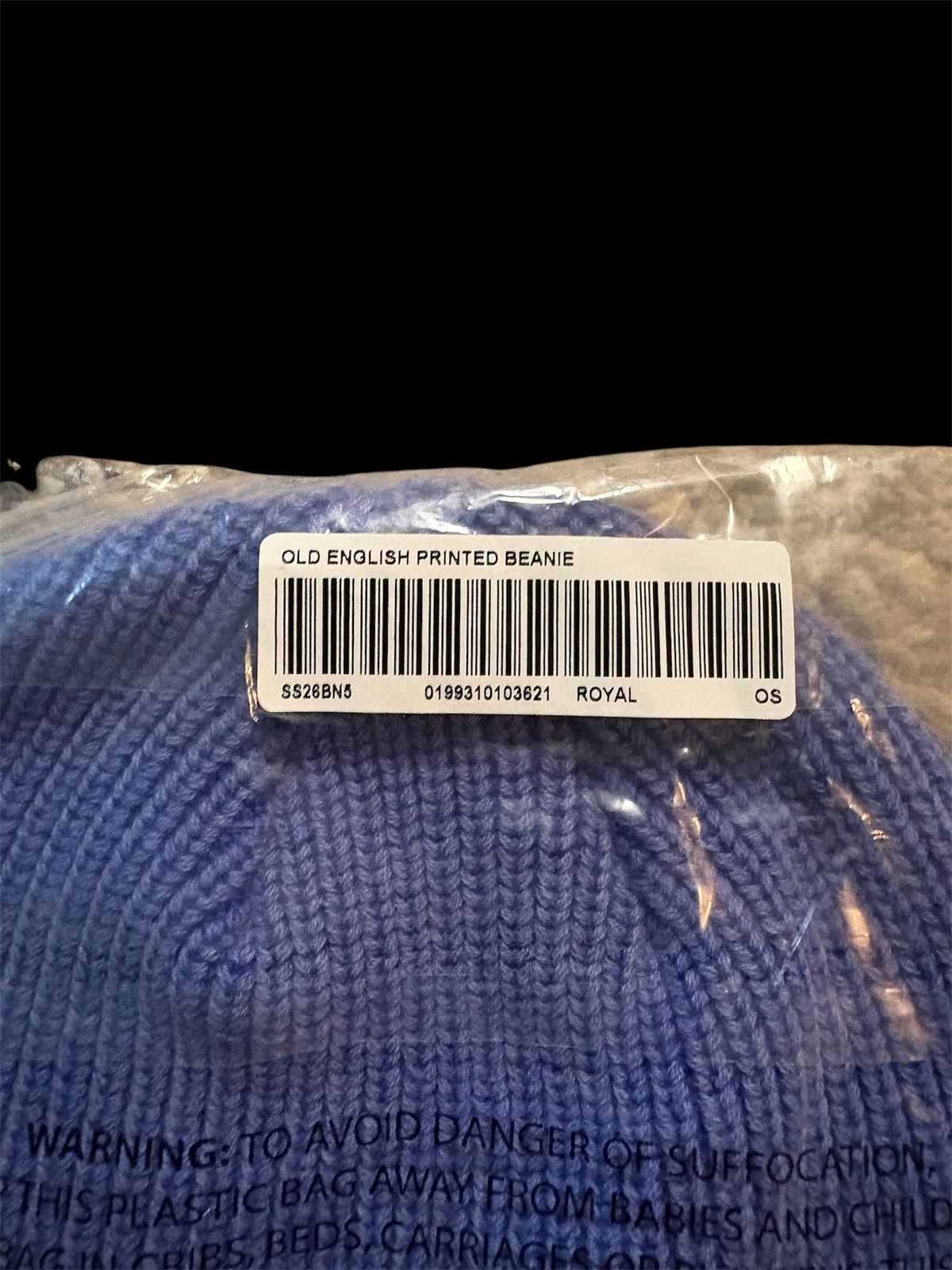 Supreme Supreme Old English Printed Beanie blue SS26 Size ONE SIZE - 3 Thumbnail