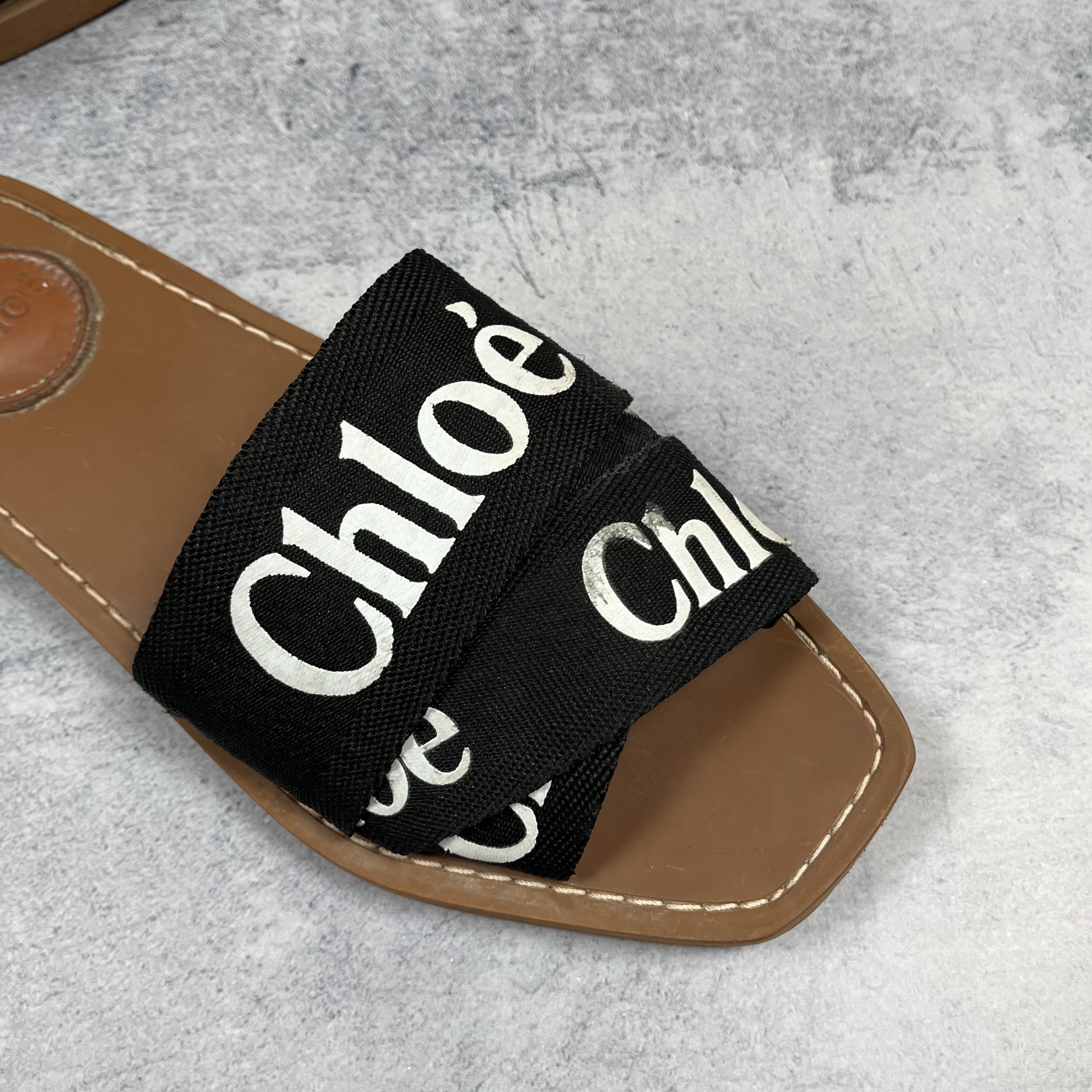 Chloe Ladies Chloe Woody Slide Flat Size 38 Size US 7.5 / IT 37.5 - 10 Thumbnail
