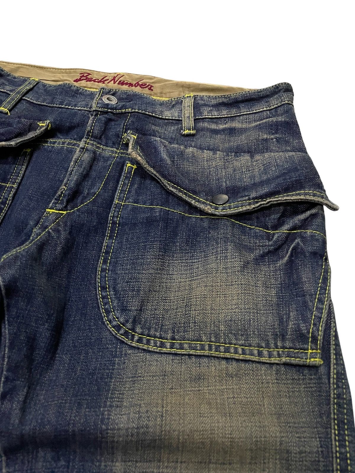 Hysteric Glamour × Japanese Brand × Shellac Back Number Japan Muddy Wash Flared Large Pocket Bush Jeans Size US 31 - 11 Thumbnail
