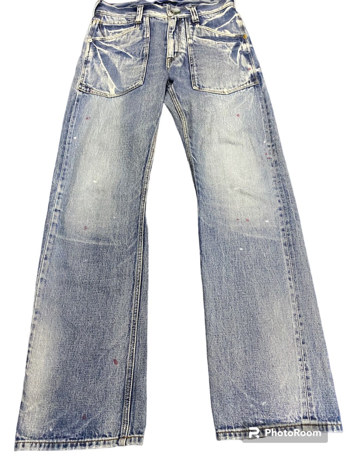 image of Hysteric Glamour x R Newbold R.newbold Painted Selvedge in Blue, Men's (Size 29)