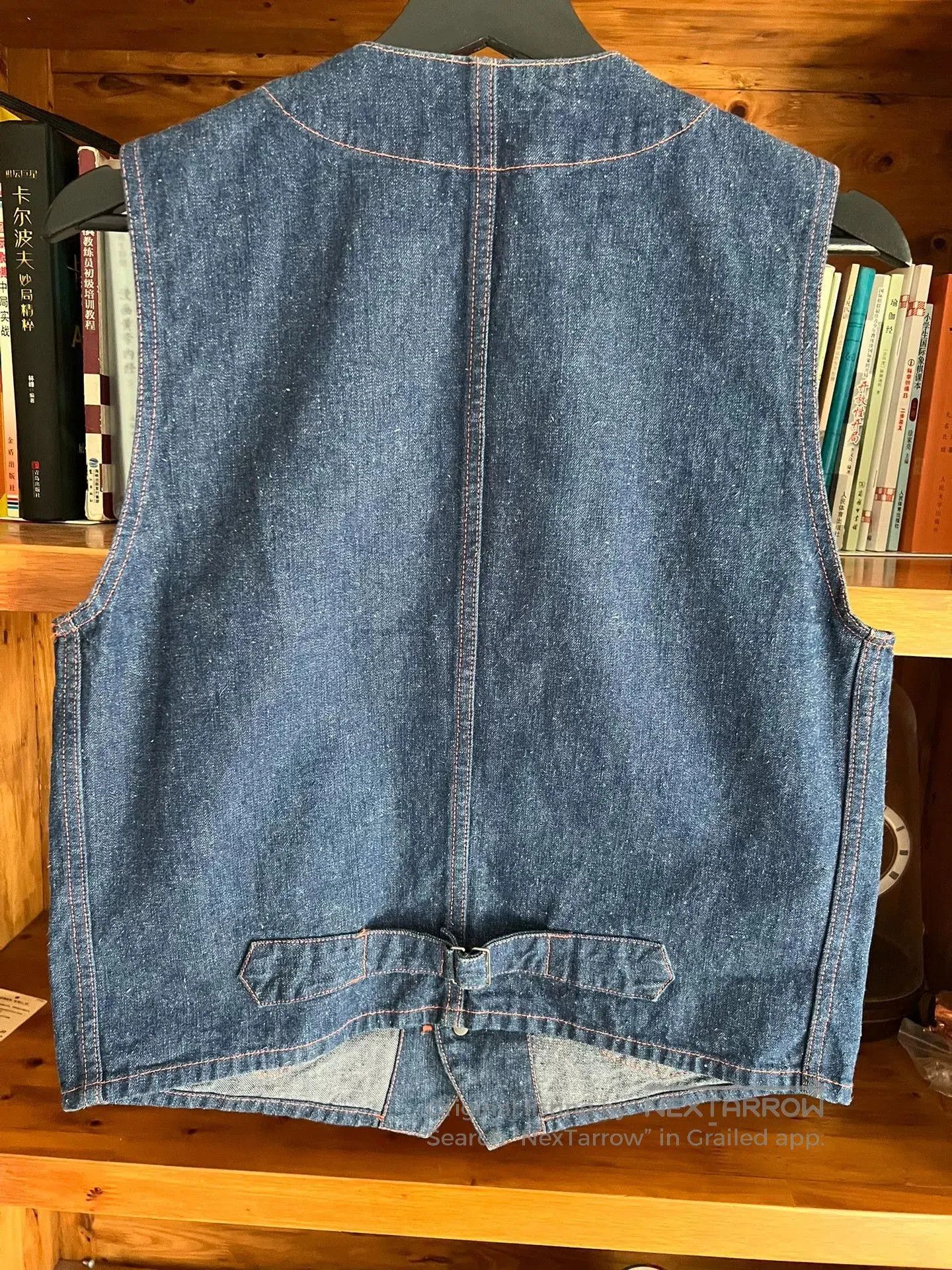 Japanese Brand denim work vest with copper buttons. Size US S / EU 44-46 / 1 - 7 Thumbnail