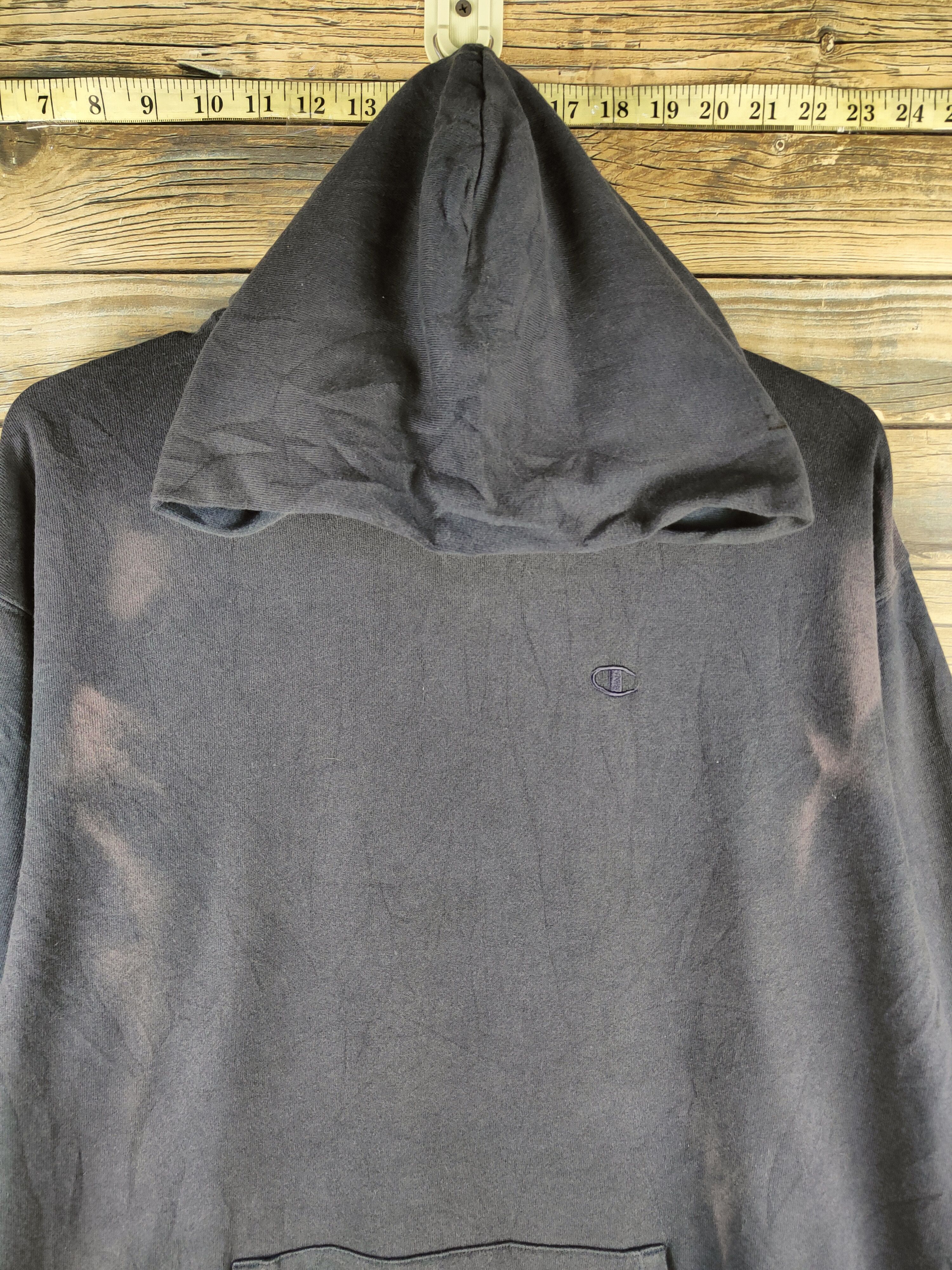 Champion 🔥RARE Champion-Bay Flow Navy Faded Hoodie Long Sweatshirts Size L / US 10 / IT 46 - 2 Thumbnail