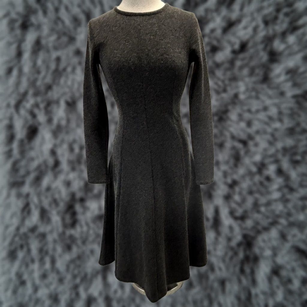 J.Crew J. Crew Fit N Flare Sheath Midi Dress Women’s 2 Grey Minimalist Stretch Ponte Size XS / US 0-2 / IT 36-38 - 1 Thumbnail