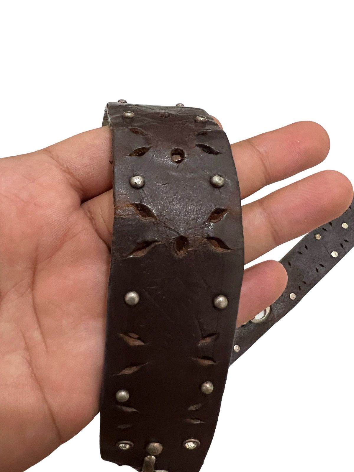 If Six Was Nine Vintage flowers studed leather belt Size ONE SIZE - 3 Thumbnail