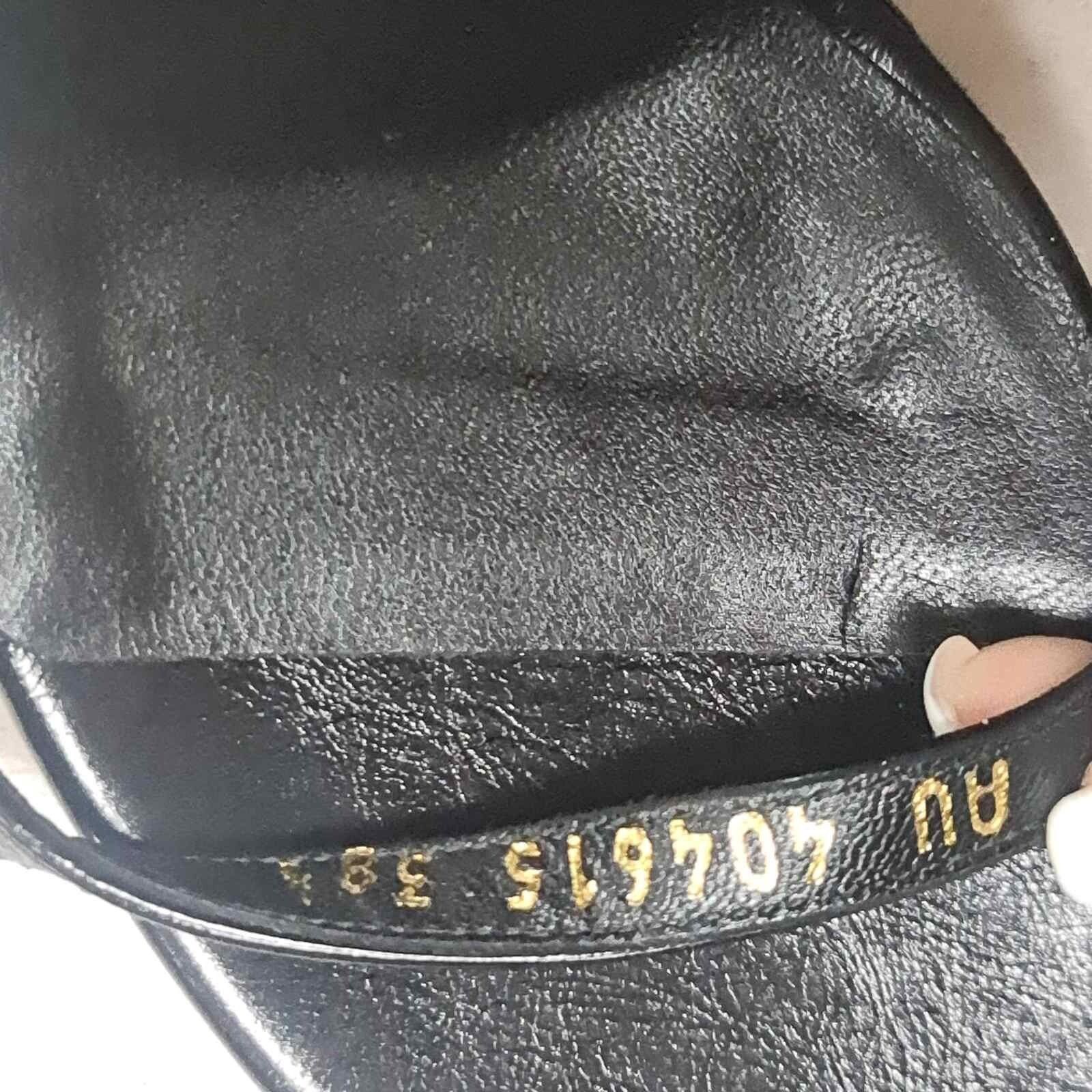 Saint Laurent Paris NWOB Saint Laurent Black Leather Heeled Sandals Sz.38.5 Size US 7.5 / IT 37.5 - 6 Thumbnail