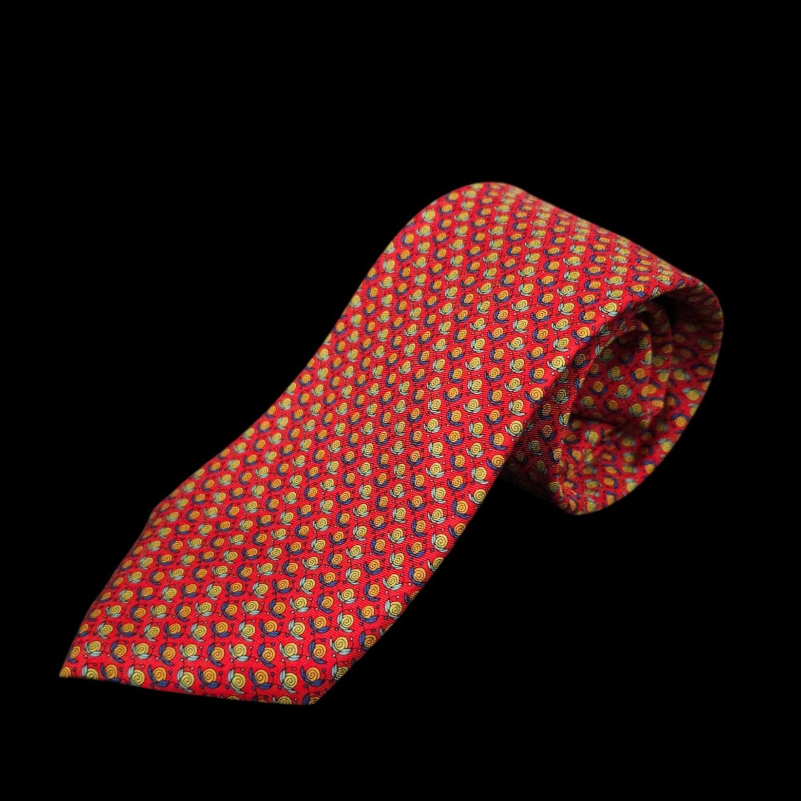 Other Peter Blair Silk Tie 100% Silk Red Floral Swirls Classic Size ONE SIZE - 1 Thumbnail