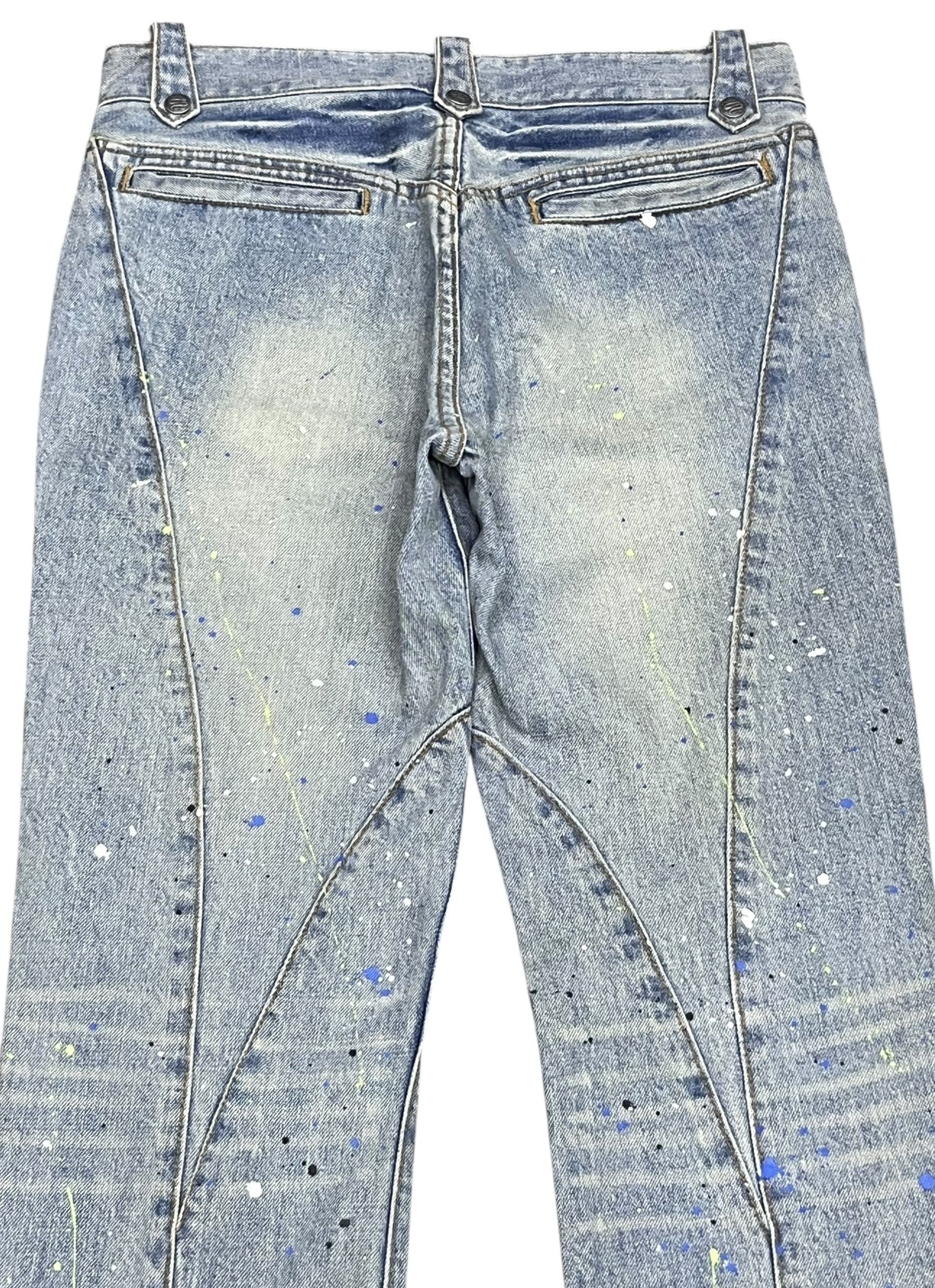 Schlussel 💥Y2K Schlussel Flare Denim Spliced Studs & Splatter RARE Size US 30 / EU 46 - 10 Thumbnail