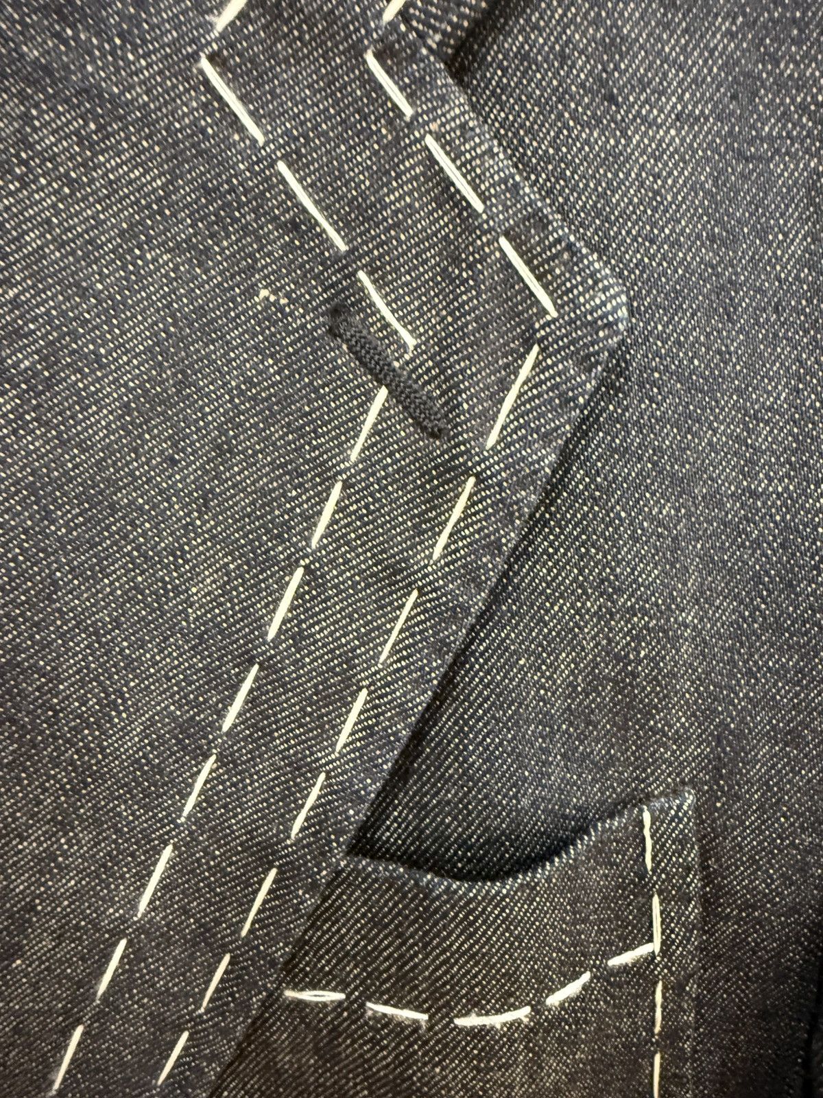 Versace stiching details denim blazer size46 Size 46R - 5 Thumbnail