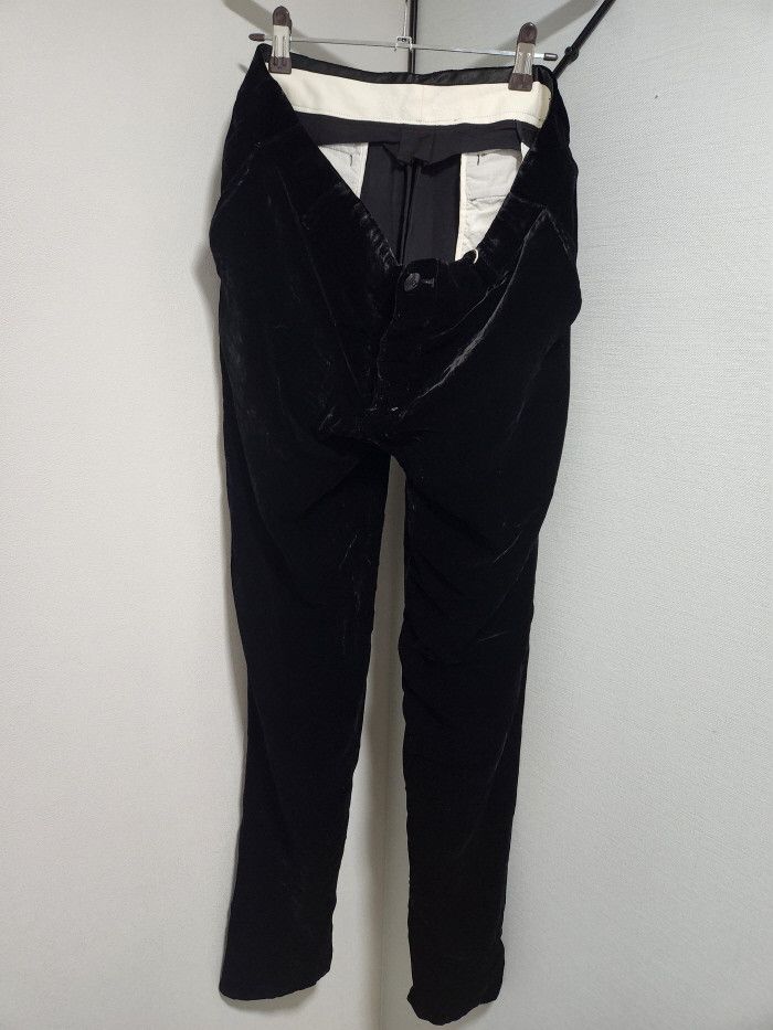 Rick Owens Rick Owens NOIR velvet Tapered PANTS Size US 28 / EU 44 - 1 Thumbnail