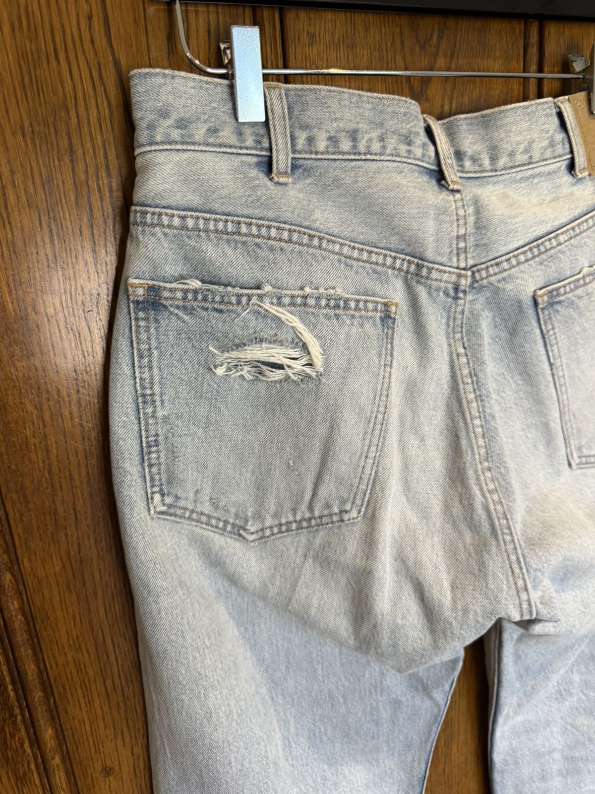 Celine $1.3k SS25 Celine knee rip Wesley jeans breezy point Hedi 30 Size US 30 / EU 46 - 21 Thumbnail
