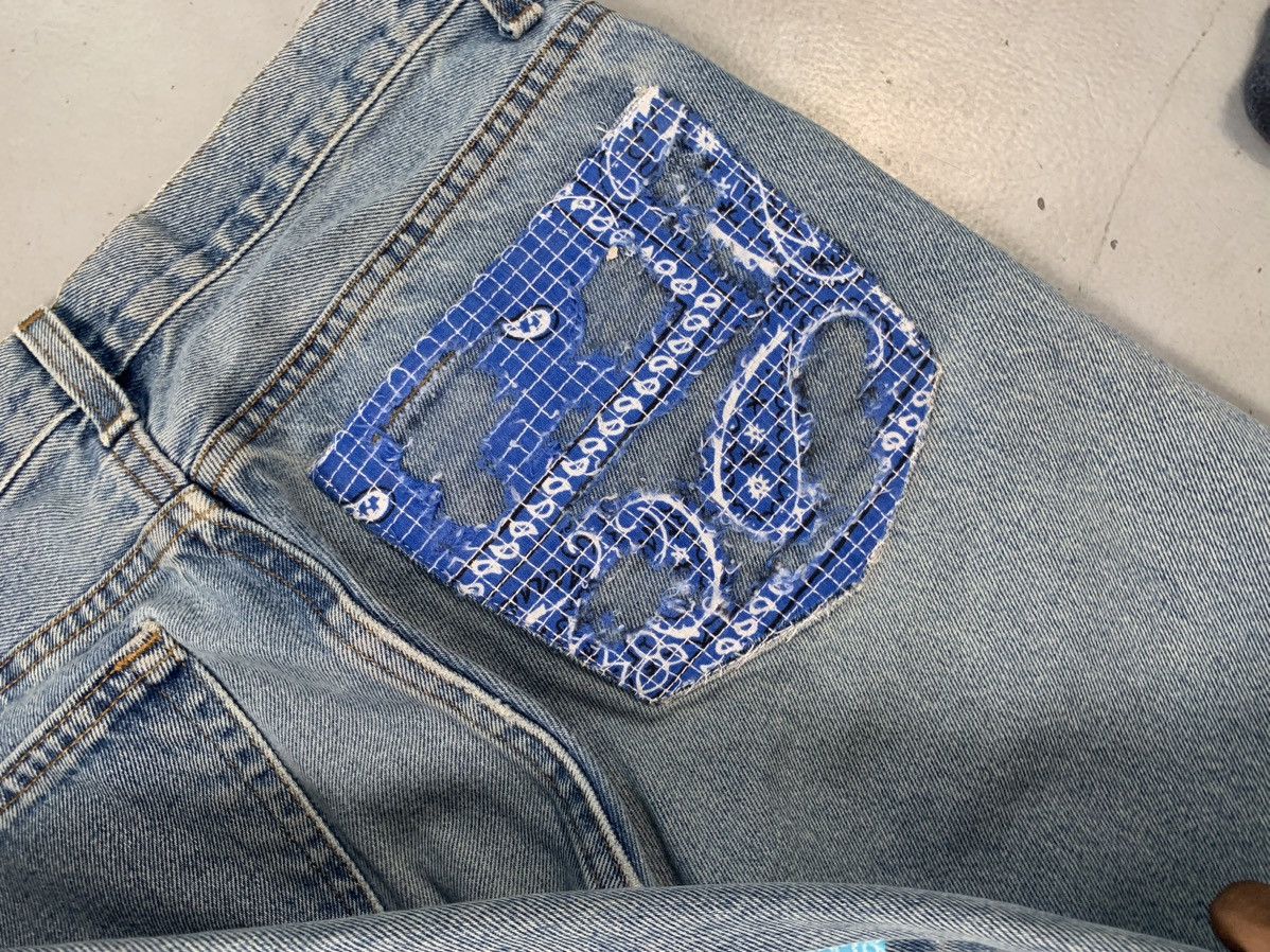 Levi's Vintage upcycled bandana patch denim shirts Size US 30 / EU 46 - 6 Thumbnail