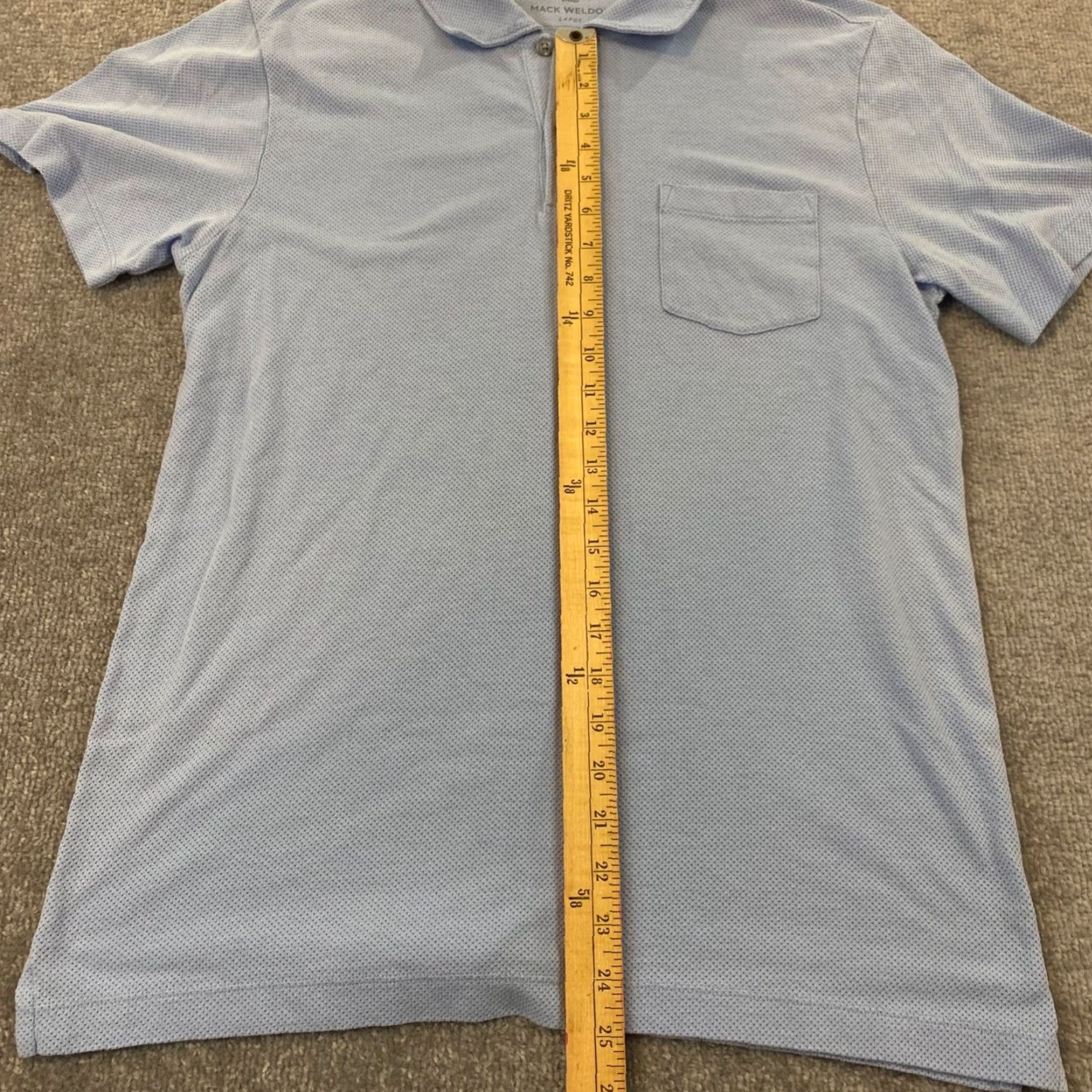 Vintage Mack Weldon Polo Mens Large Light Blue Golf Shirt Short Sleeve Collared Pocket Size US L / EU 52-54 / 3 - 6 Thumbnail
