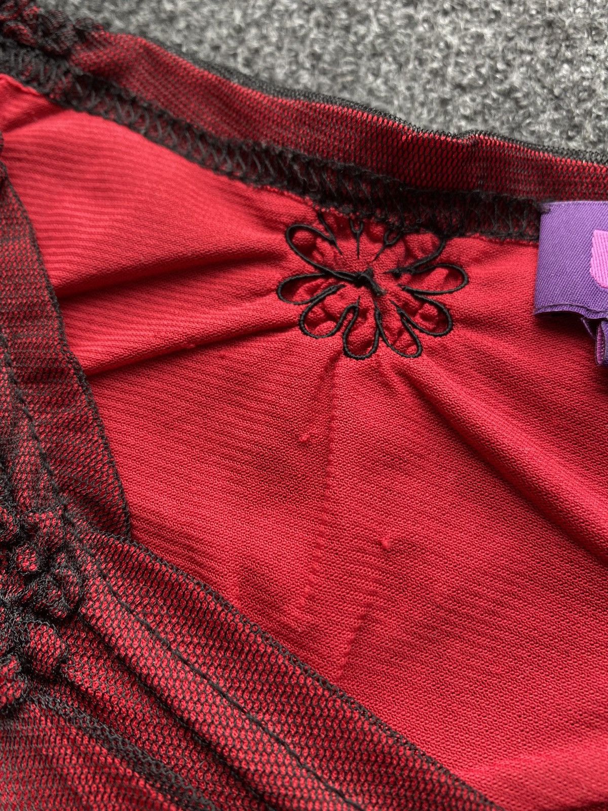 Adolfo Dominguez 🔥Designer Luxury Adolfo Dominguez Mesh Red blouse xs goth Size XS / US 0-2 / IT 36-38 - 12 Thumbnail