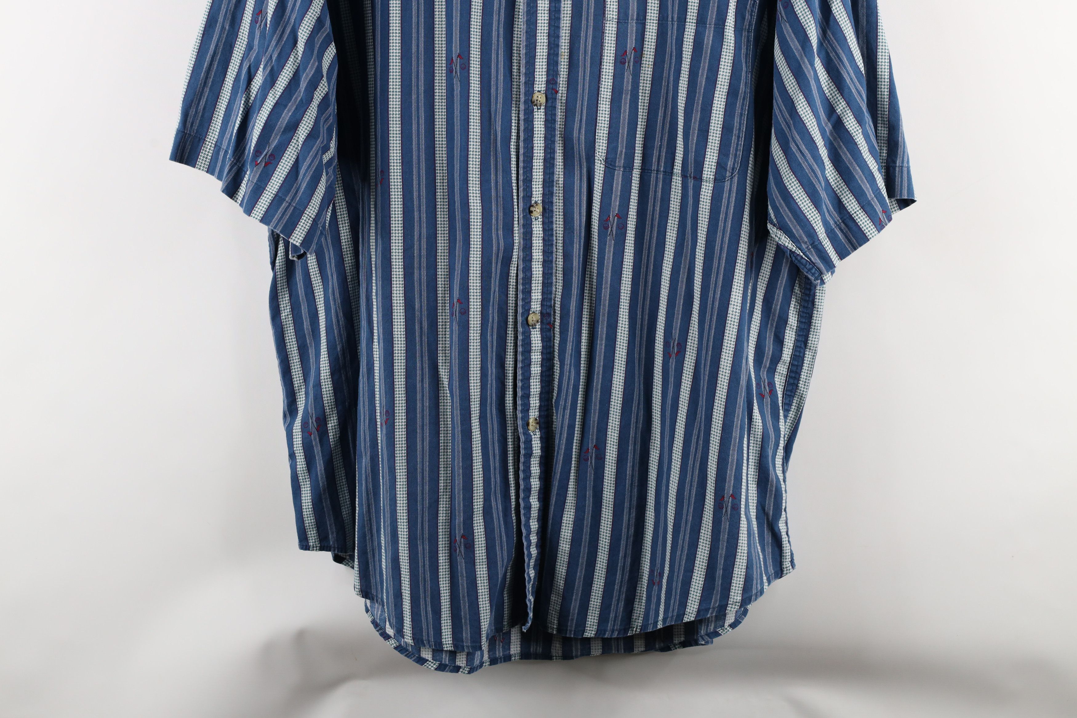 Vintage Vintage 90s Streetwear Golf Flag Button Down Shirt Cotton Size US XL / EU 56 / 4 - 3 Thumbnail