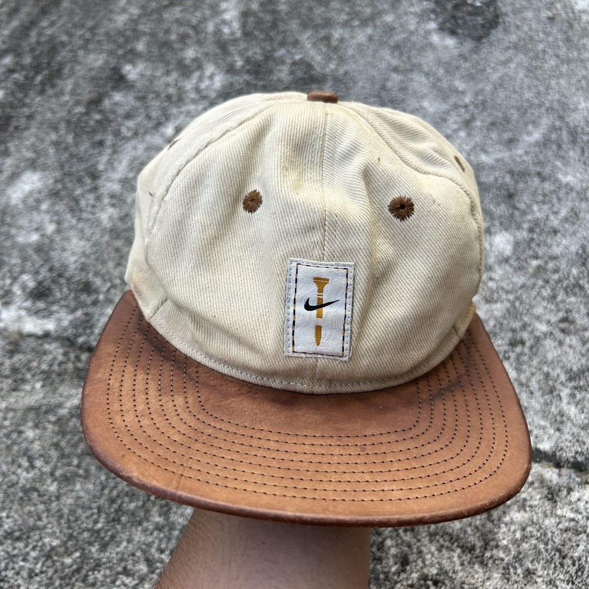 Nike × Vintage Vintage thrashed Faded Nike Hats Size ONE SIZE - 1 Thumbnail