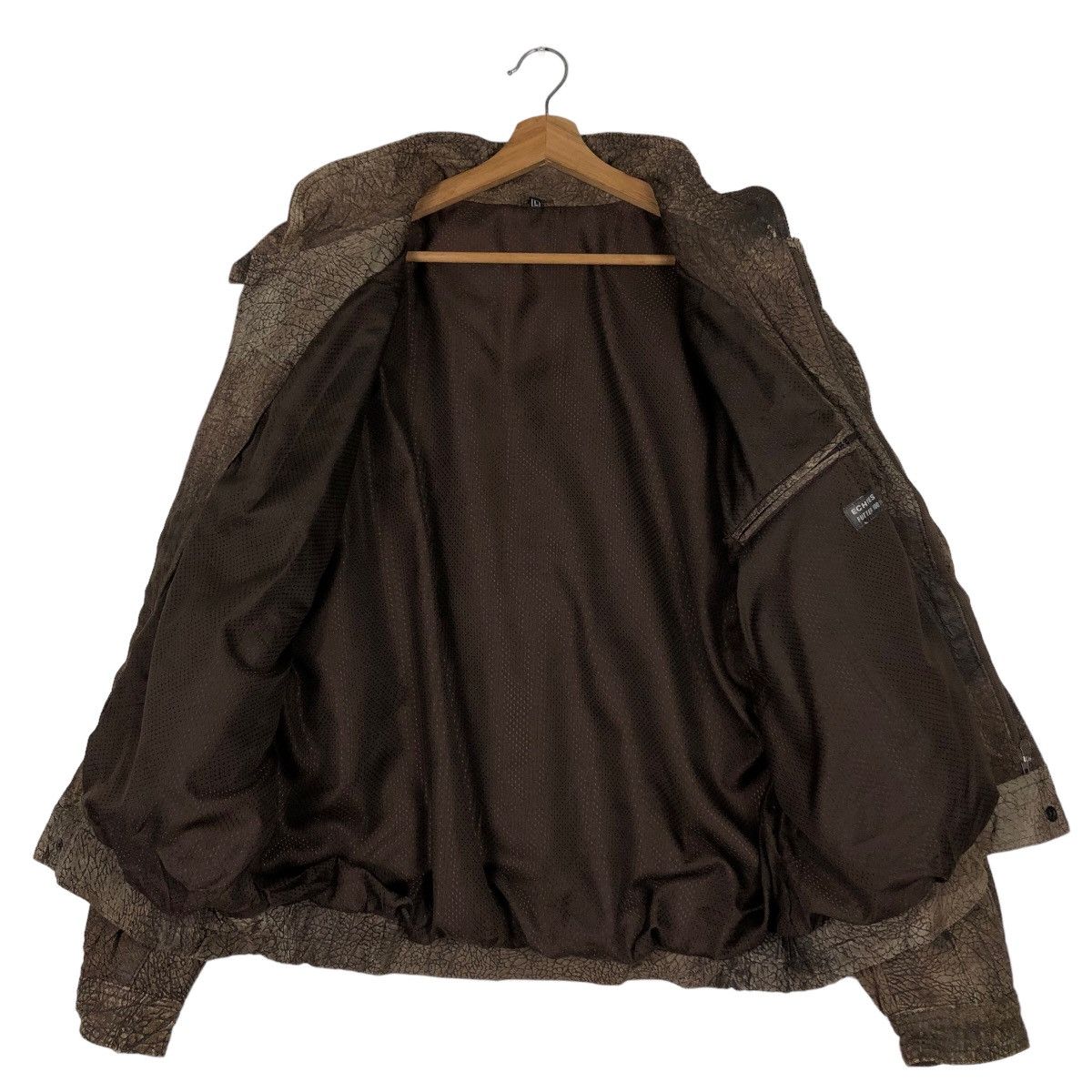 Genuine Leather 🔥Vtg Fly Bomber Leather Jacket Bondage Design Inspector Size US L / EU 52-54 / 3 - 11 Thumbnail
