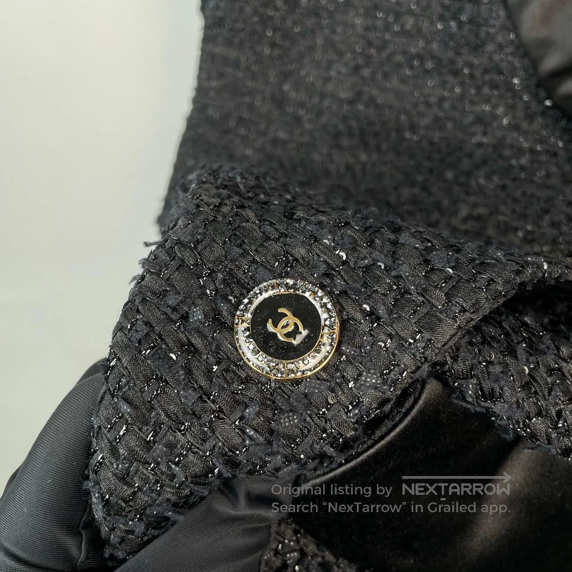 Chanel Chanel Black Fine Sparkle Shape Outerwear| Size XS / US 0-2 / IT 36-38 - 4 Thumbnail