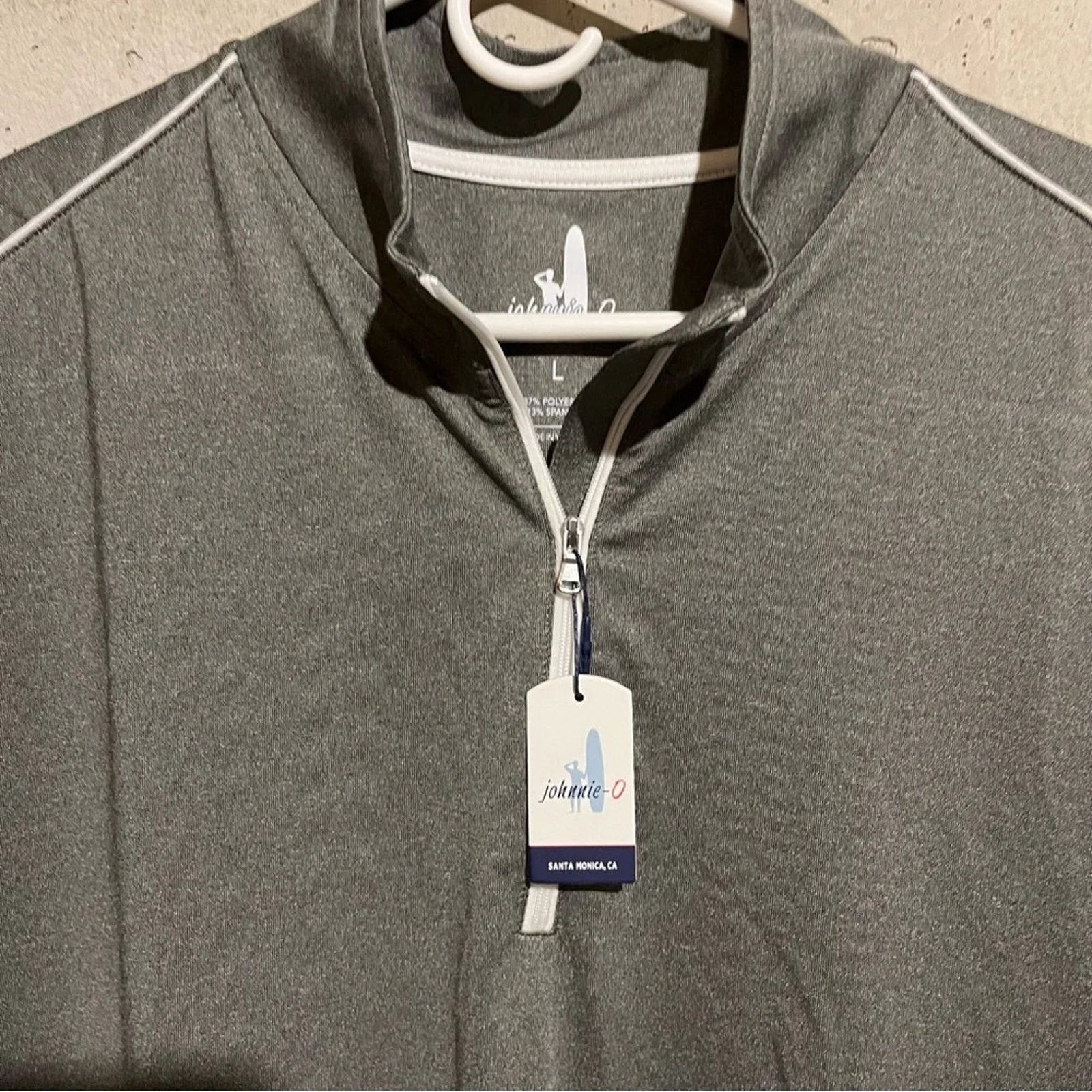 johnnie-O Johnnie-O Lammie NWT Meteor Gray 1/4 Zip Golf Vest Size US L / EU 52-54 / 3 - 4 Thumbnail
