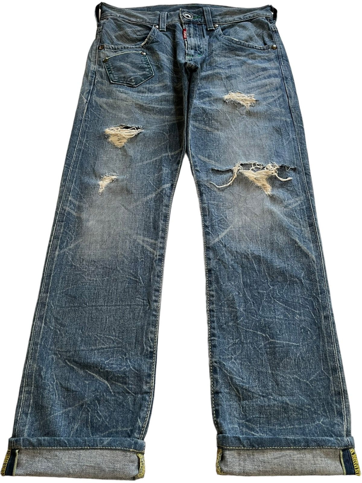 Vintage Japanese Edwin Selvedge Acid Wash Style Jeans