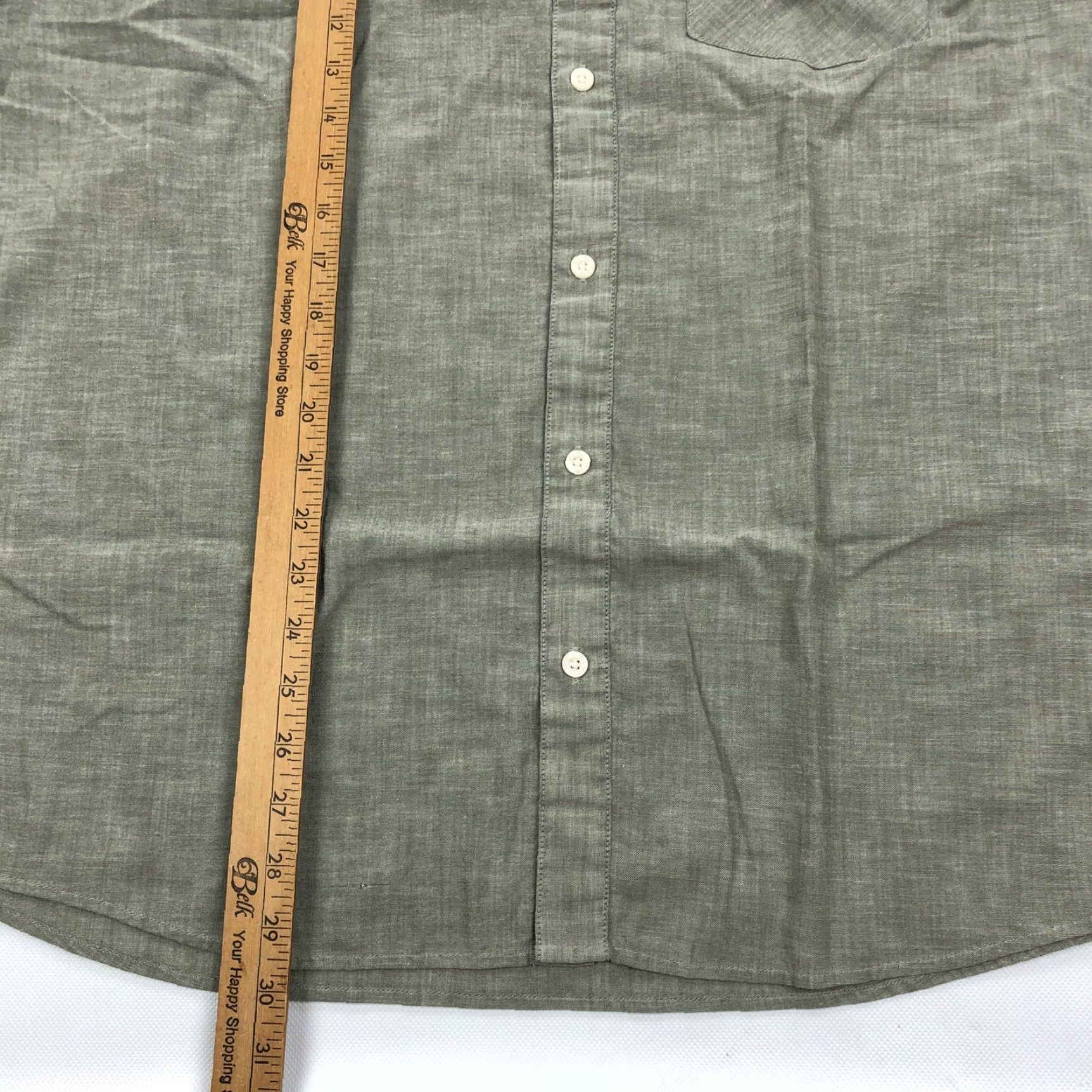 Patagonia Patagonia Shirt Men's XL Olive Green Organic Cotton Blend Chambray Short Sleeve Button-Down Casual Outdoor Modern 90s? Size US XL / EU 56 / 4 - 5 Thumbnail