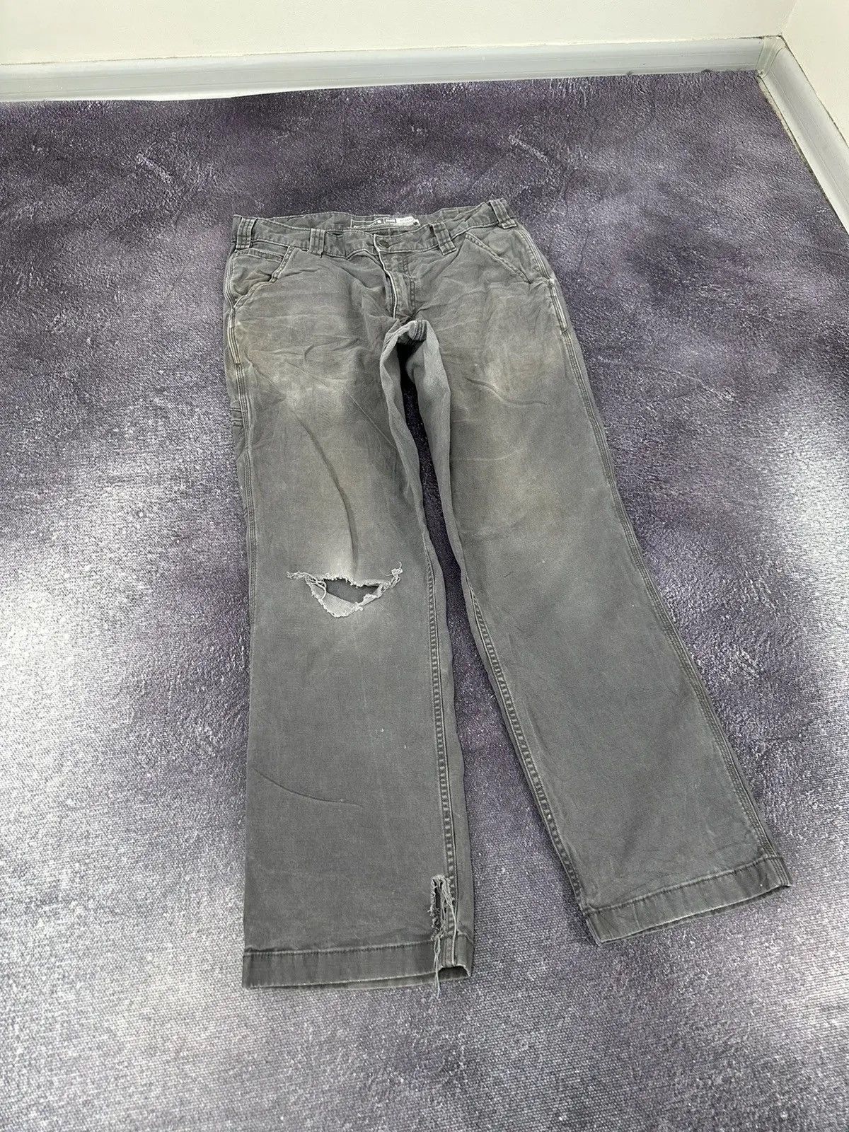 Carhartt × Vintage Vintage Carhartt Faded Grey American Hype Baggy Pants Size US 34 / EU 50 - 7 Thumbnail