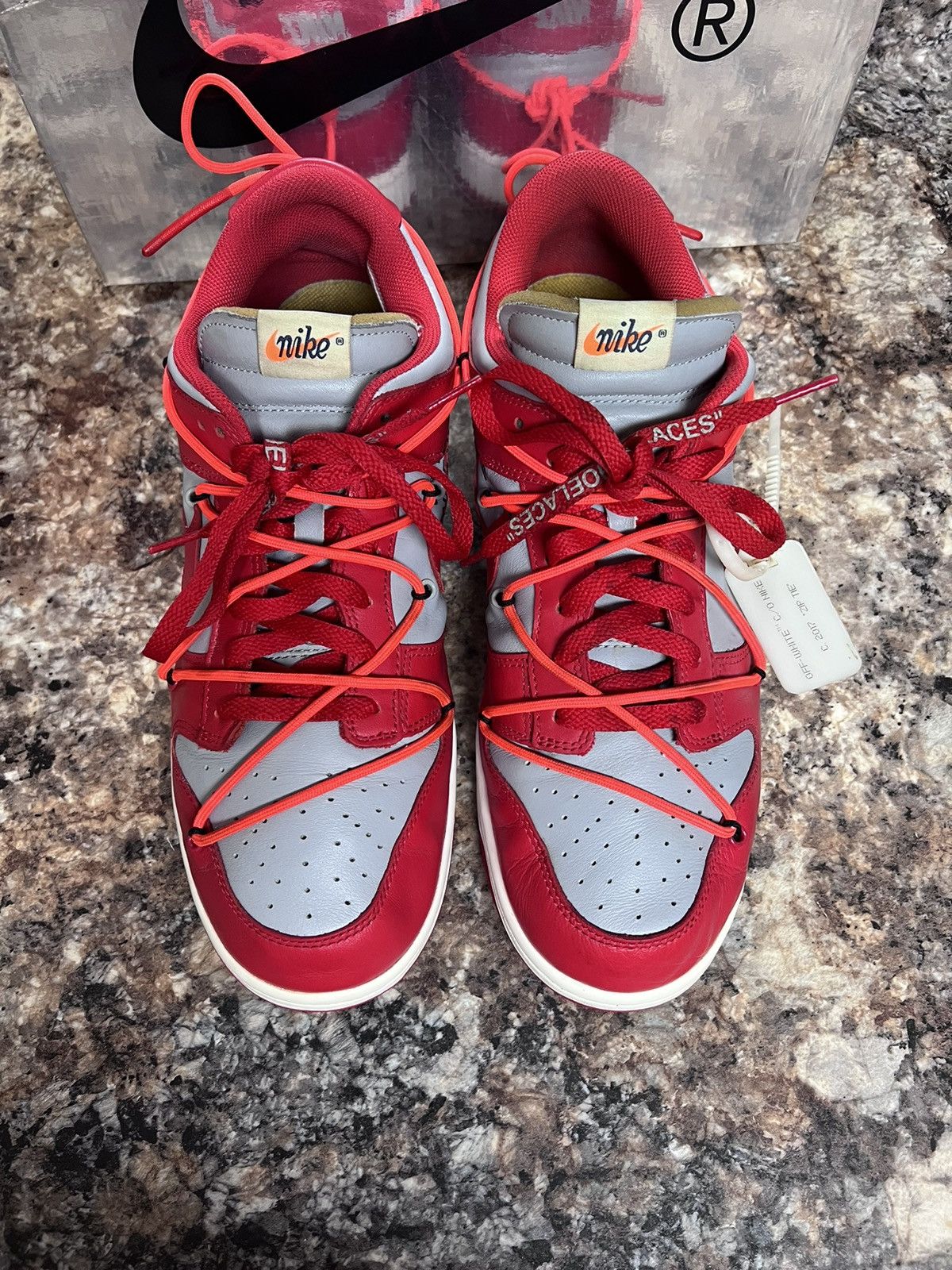 Off-White Off-white Nike dunk university red size 12 authentic Size US 12 / EU 45 - 6 Thumbnail