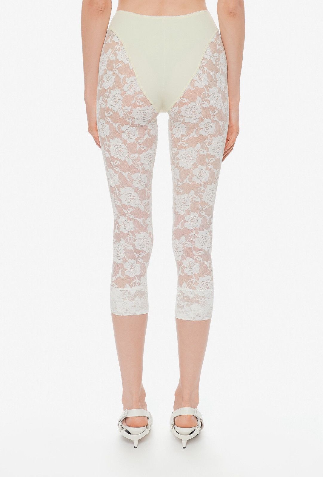 Vaquera Vaquera Off-White Underwear Leggings Size 24" / US 00 / IT 34 - 2 Thumbnail