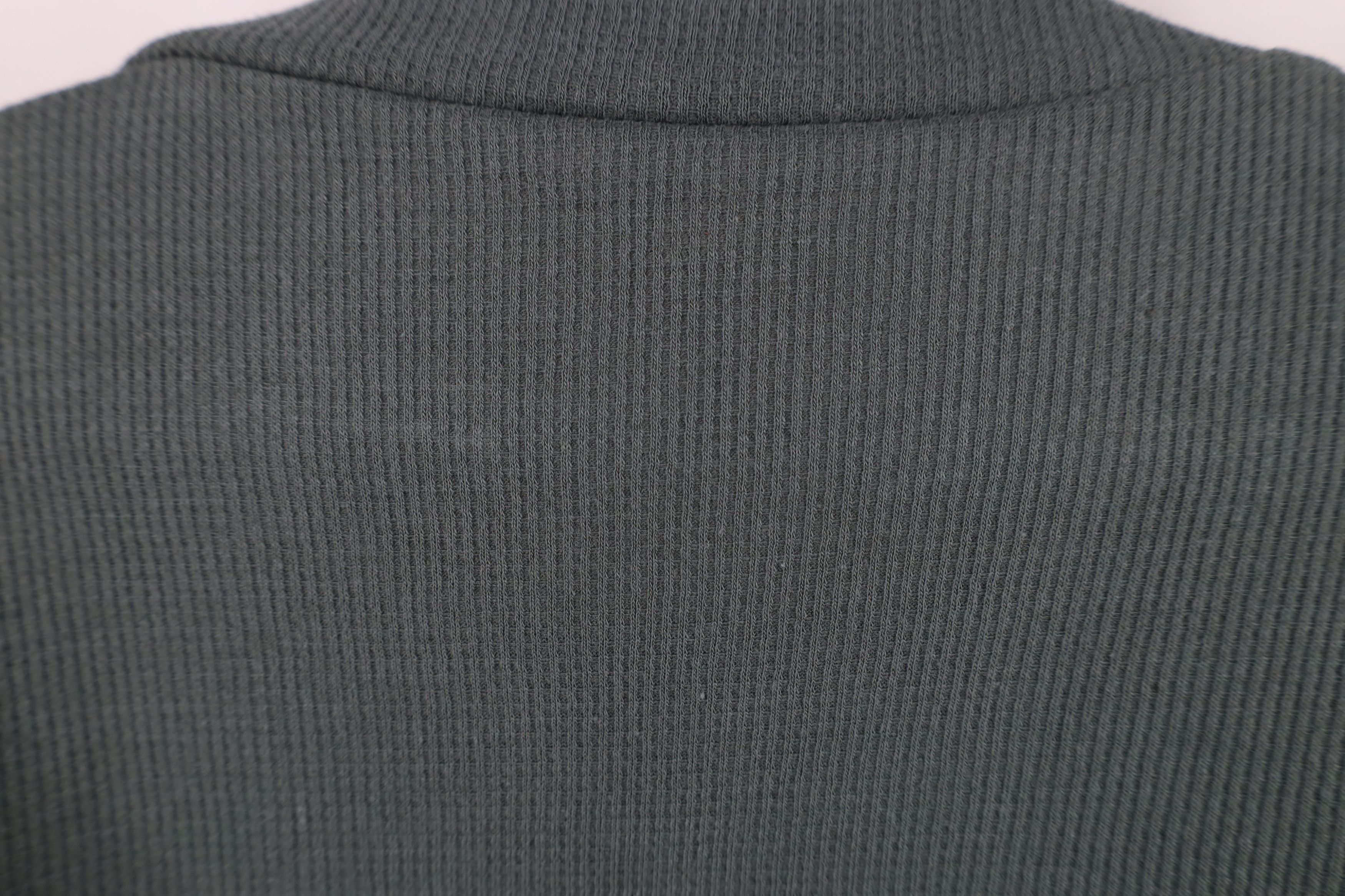 Vintage Vintage 90s Streetwear Waffle Knit Long Sleeve T-Shirt Size US L / EU 52-54 / 3 - 9 Thumbnail
