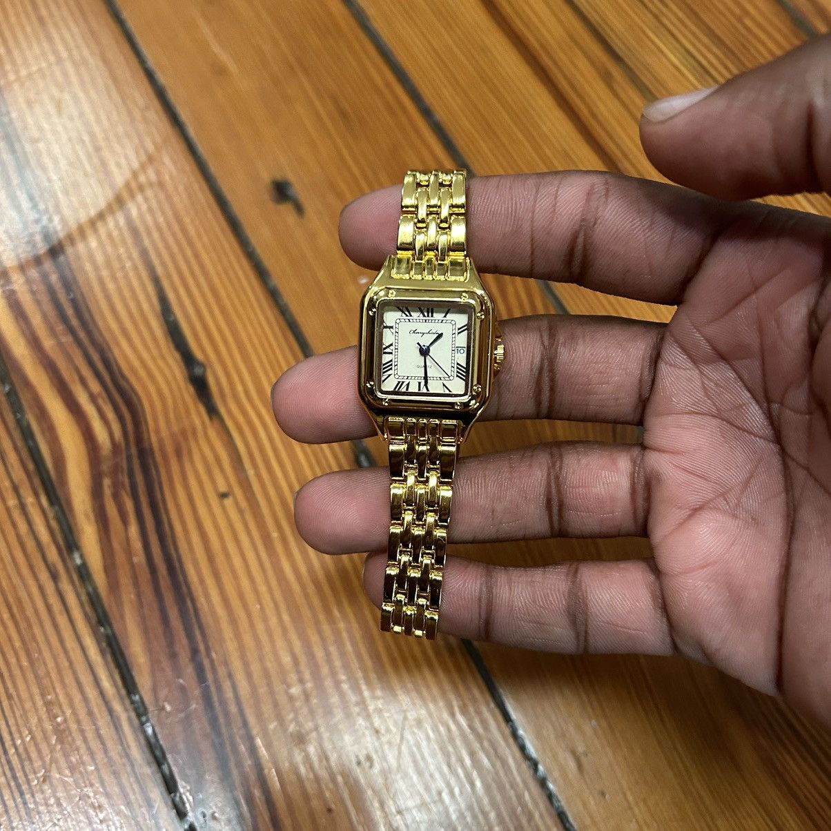 Vintage Vintage 90s vintage retro luxury style quartz Gold watch Size ONE SIZE - 2 Thumbnail