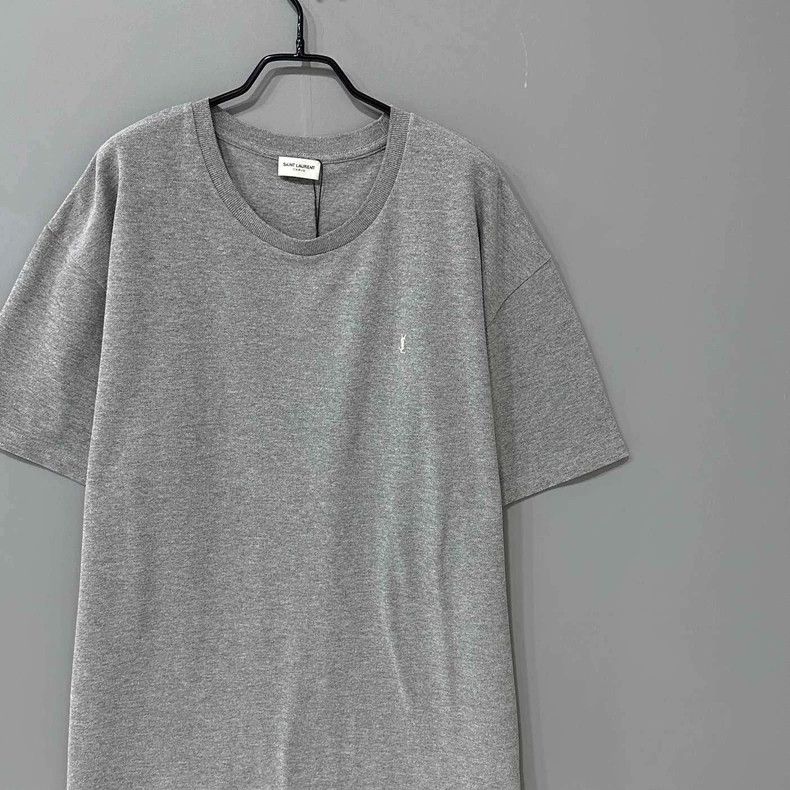 Saint Laurent Paris Saint Laurent Paris Grey embroidered logo short sleeve 2505 Size US XXL / EU 58 / 5 - 2 Thumbnail