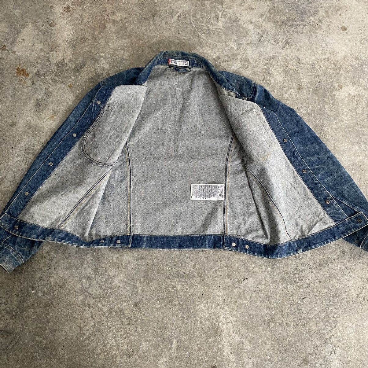 Levi's Vintage 2000’s Levis Engineered Faded Honeycomb Denim Jacket Size US M / EU 48-50 / 2 - 14 Thumbnail