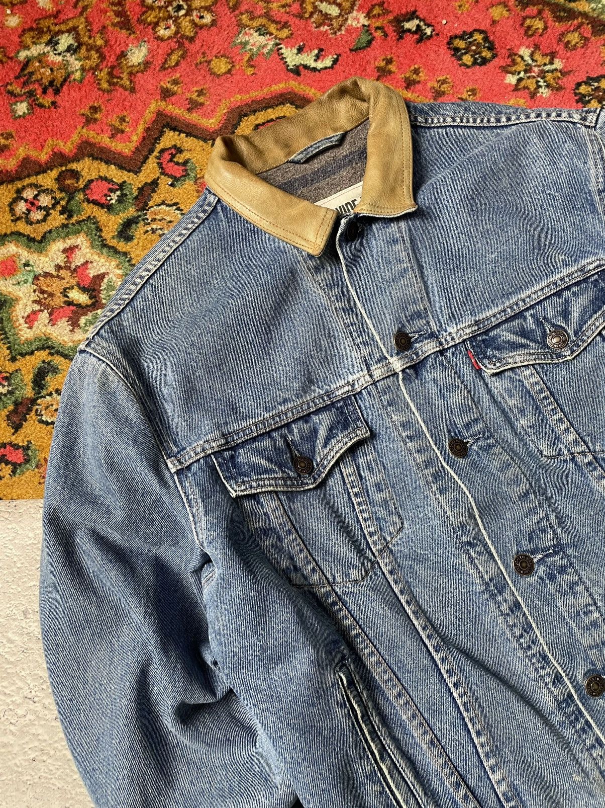 Levi's Levis vintage trucker denim jacket UsA Americana style Size US M / EU 48-50 / 2 - 2 Thumbnail