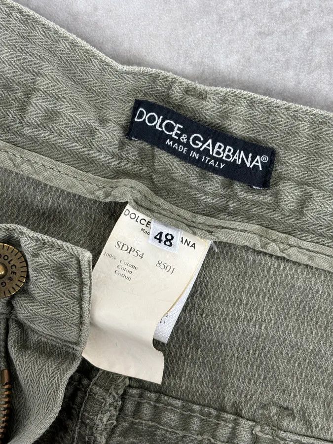 Dolce & Gabbana 2000s Dolce & Gabbana Khaki Green Straight Cozy Pants Size US 32 / EU 48 - 12 Thumbnail