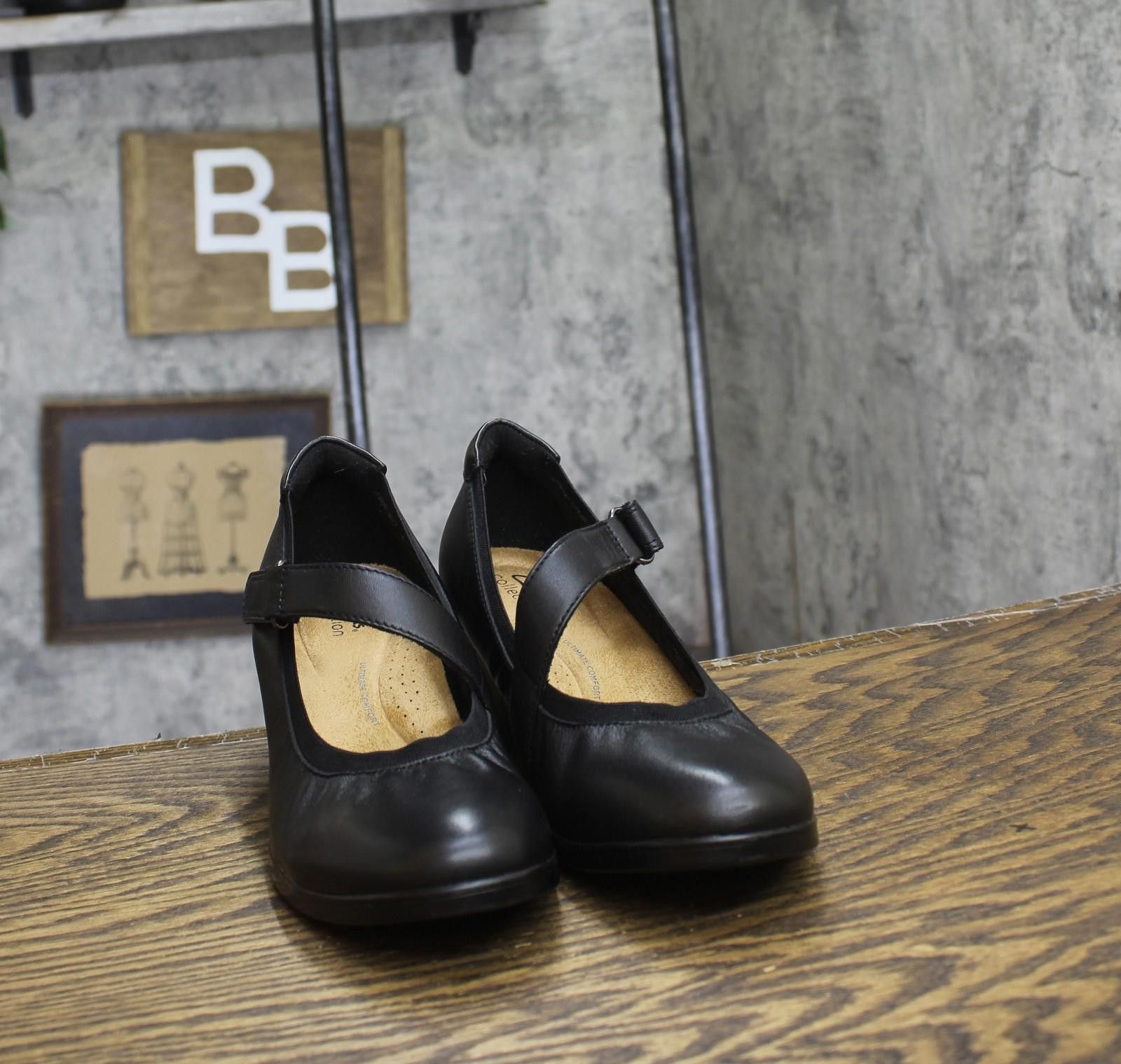 Clarks Clarks Womens Strap Block Heel Sandals Black Leather 9n Size US 9 / IT 39 - 3 Thumbnail