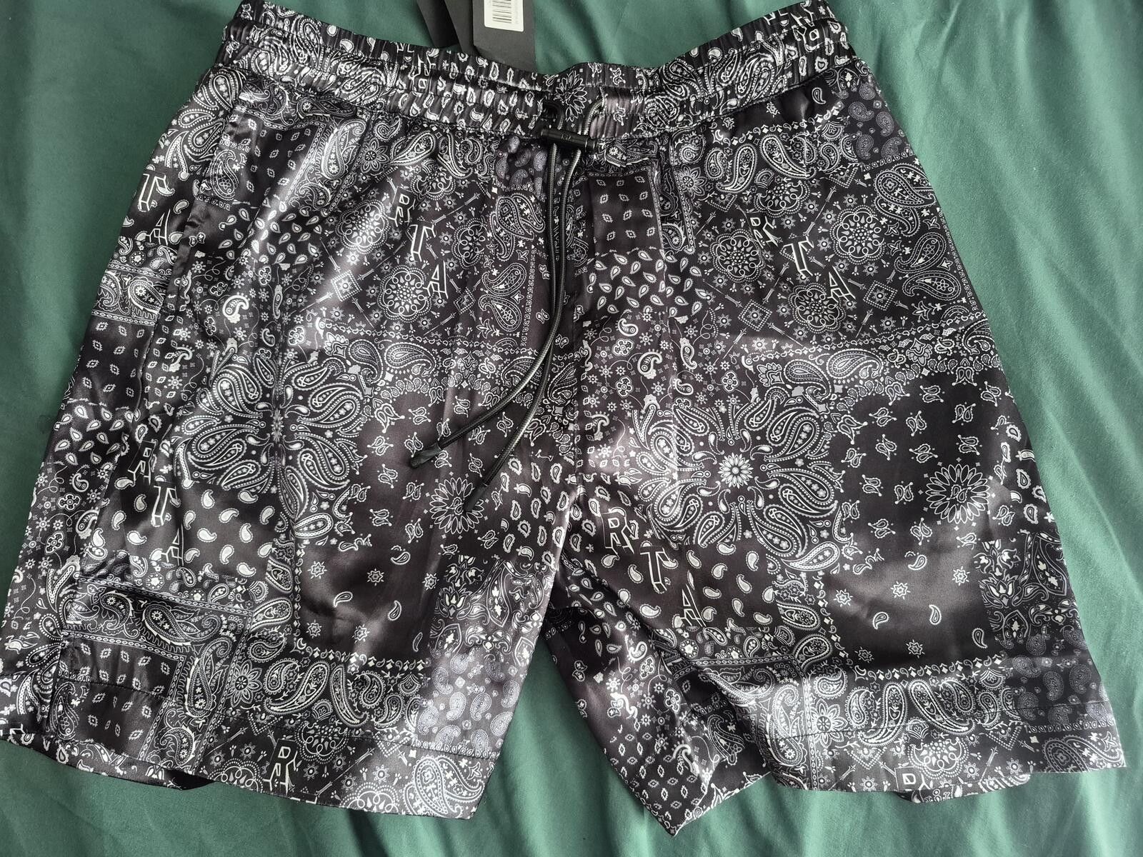 Rta RTA Black Bandana Print Swim Trunks Bathing Suit BNWT Medium Size US 32 / EU 48 - 1 Thumbnail