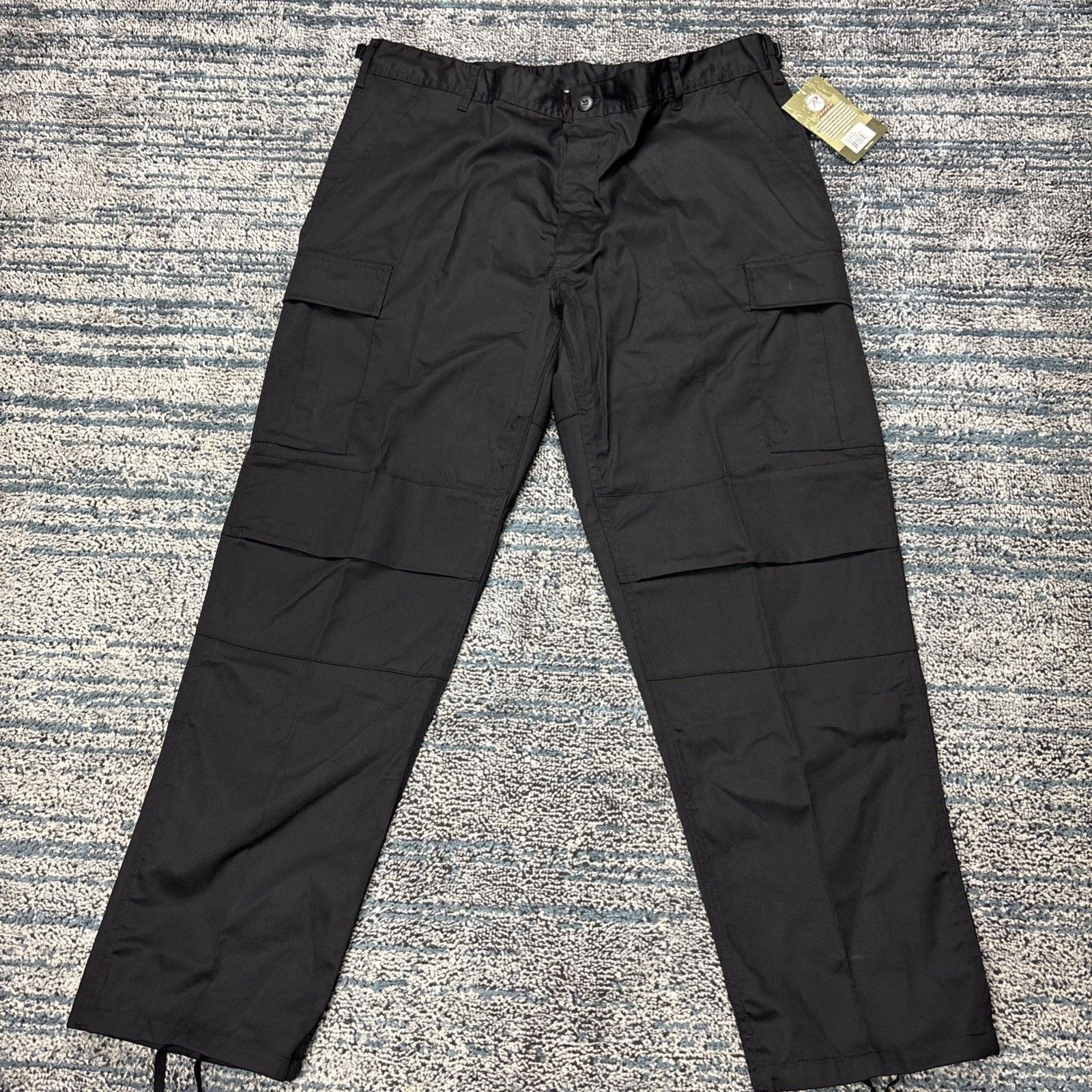 Rothco Men's Black Military BDU Pants Cargo Work Utility Bottoms Size US 39 - 1 Thumbnail