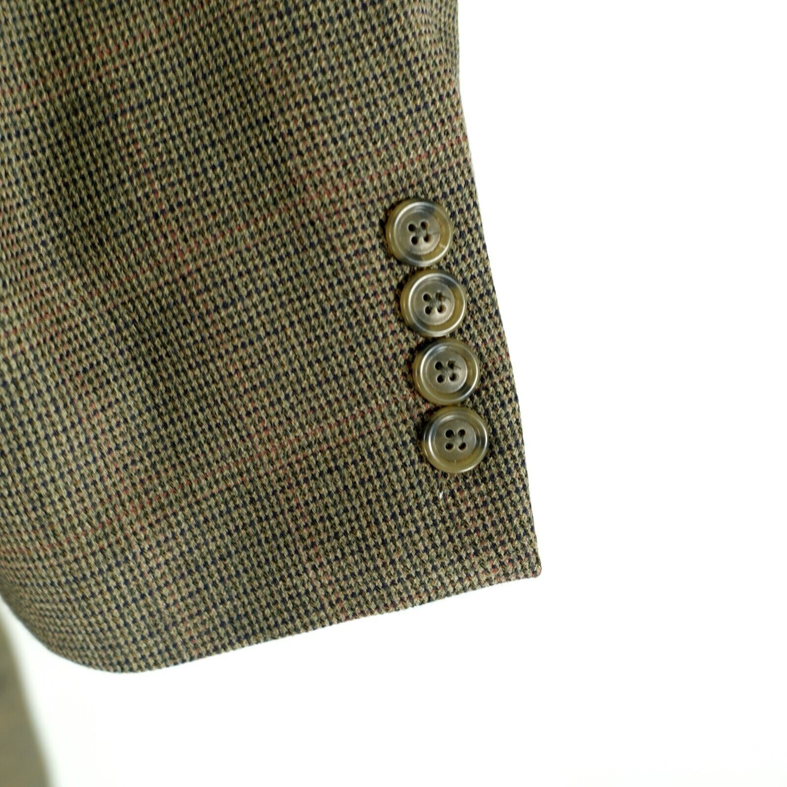 Jos. A. Bank Jos A Bank Thick Wool Green Blue Brown Check Windowpane 2 Bu Size 44R - 4 Thumbnail