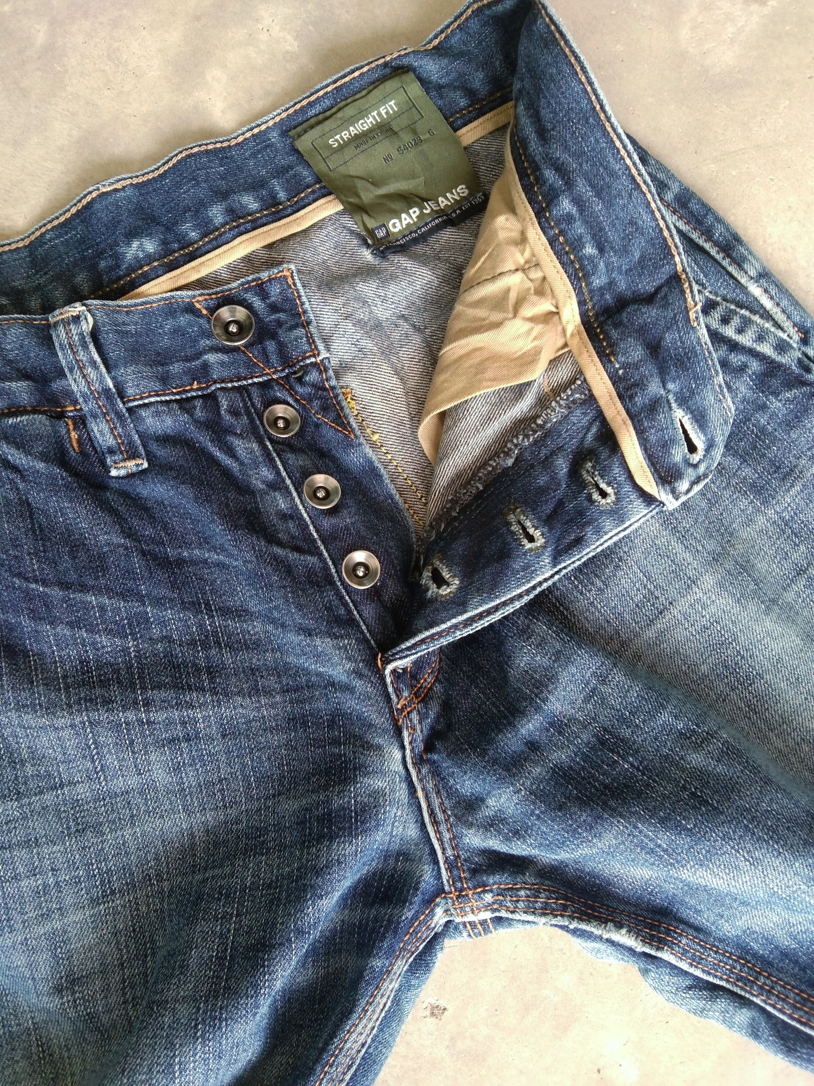 Gap Vintage Gap Straight Leg Button Fly Blue Washed Jeans 30x30 Size US 30 / EU 46 - 5 Thumbnail